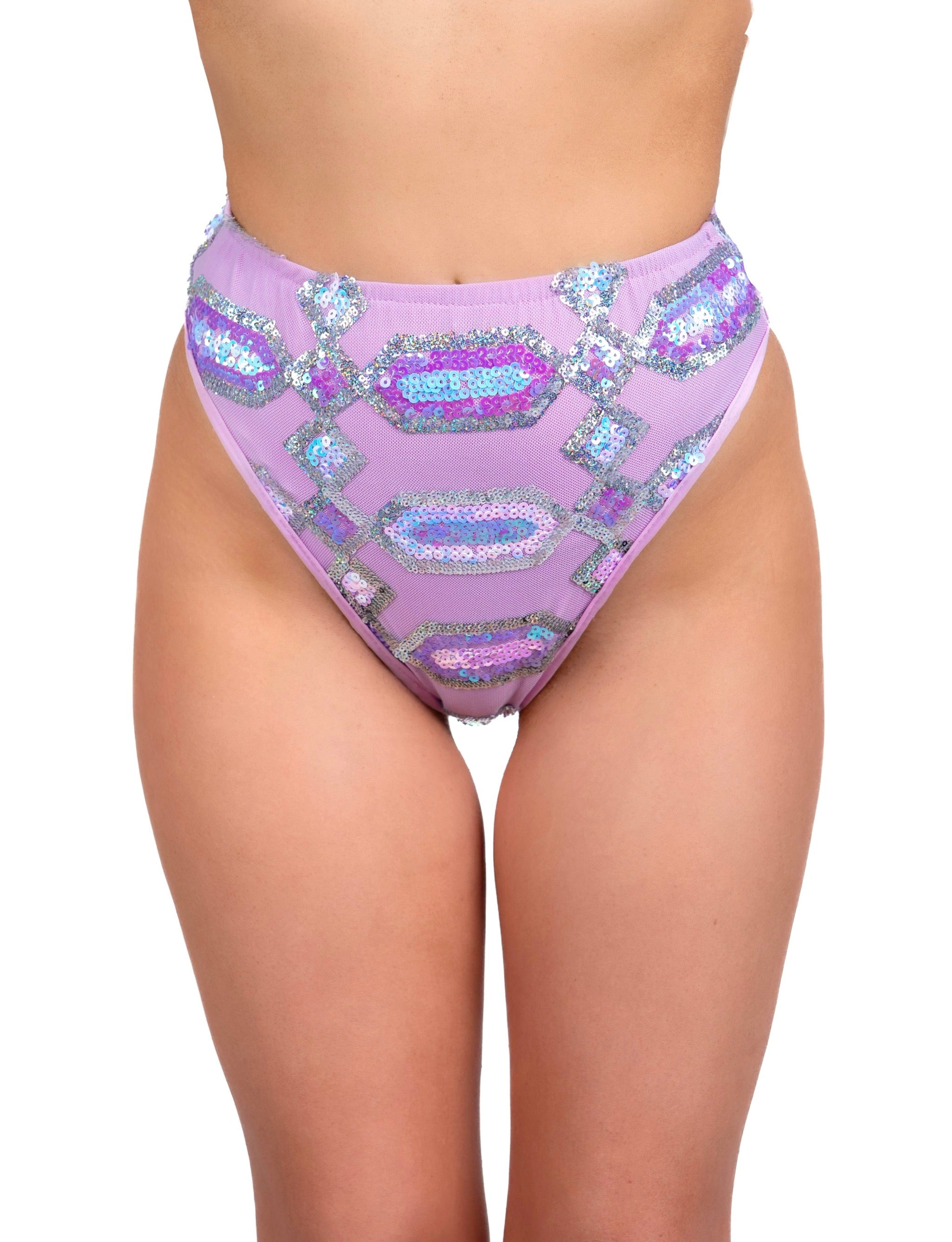 Lavender Cosmic Goddess Sequin Bottoms