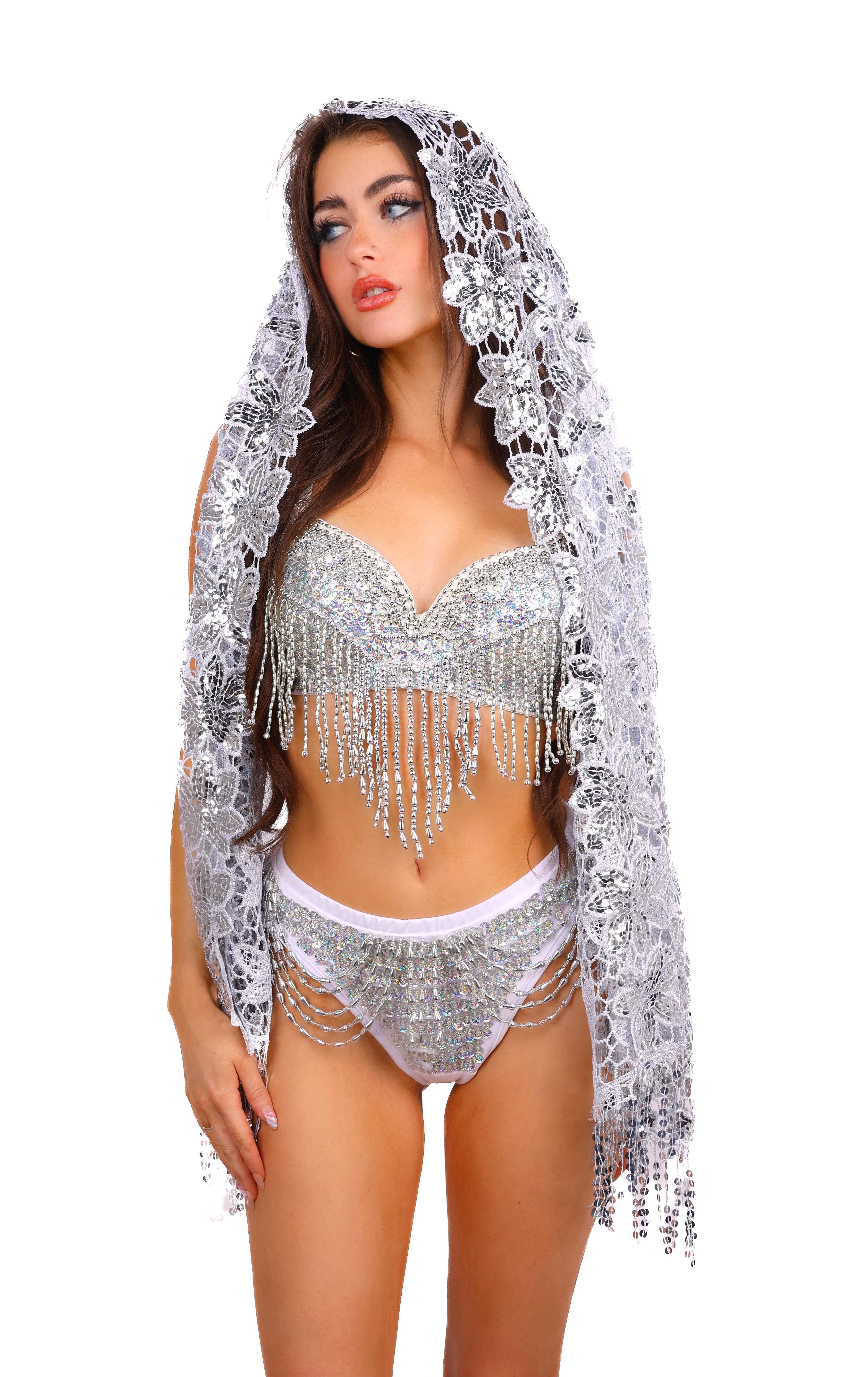 FULL OUTFIT- Silver Princess Goddess (3 pcs)