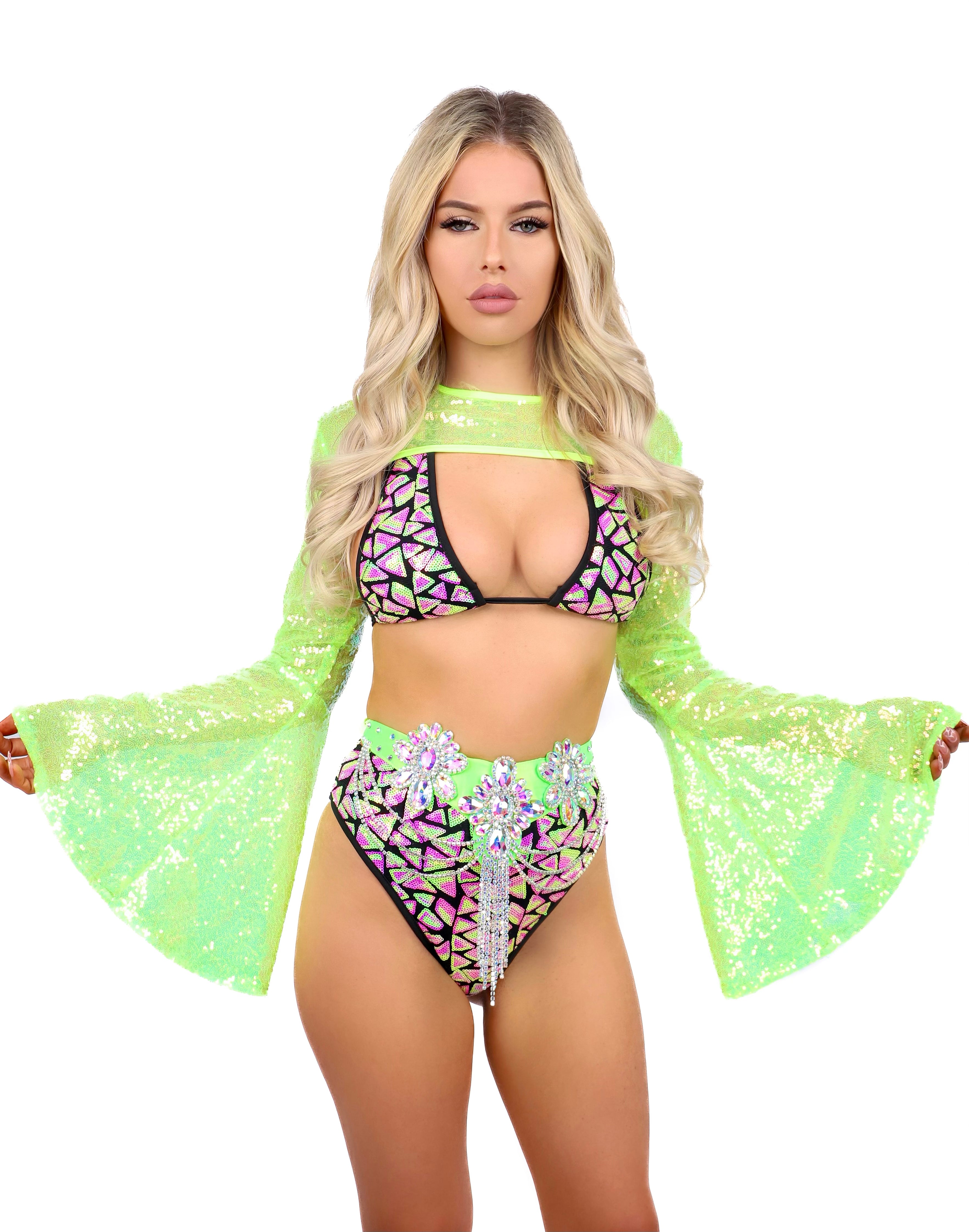 FULL OUTFIT- Neon Watermelon Disco (4 pcs)