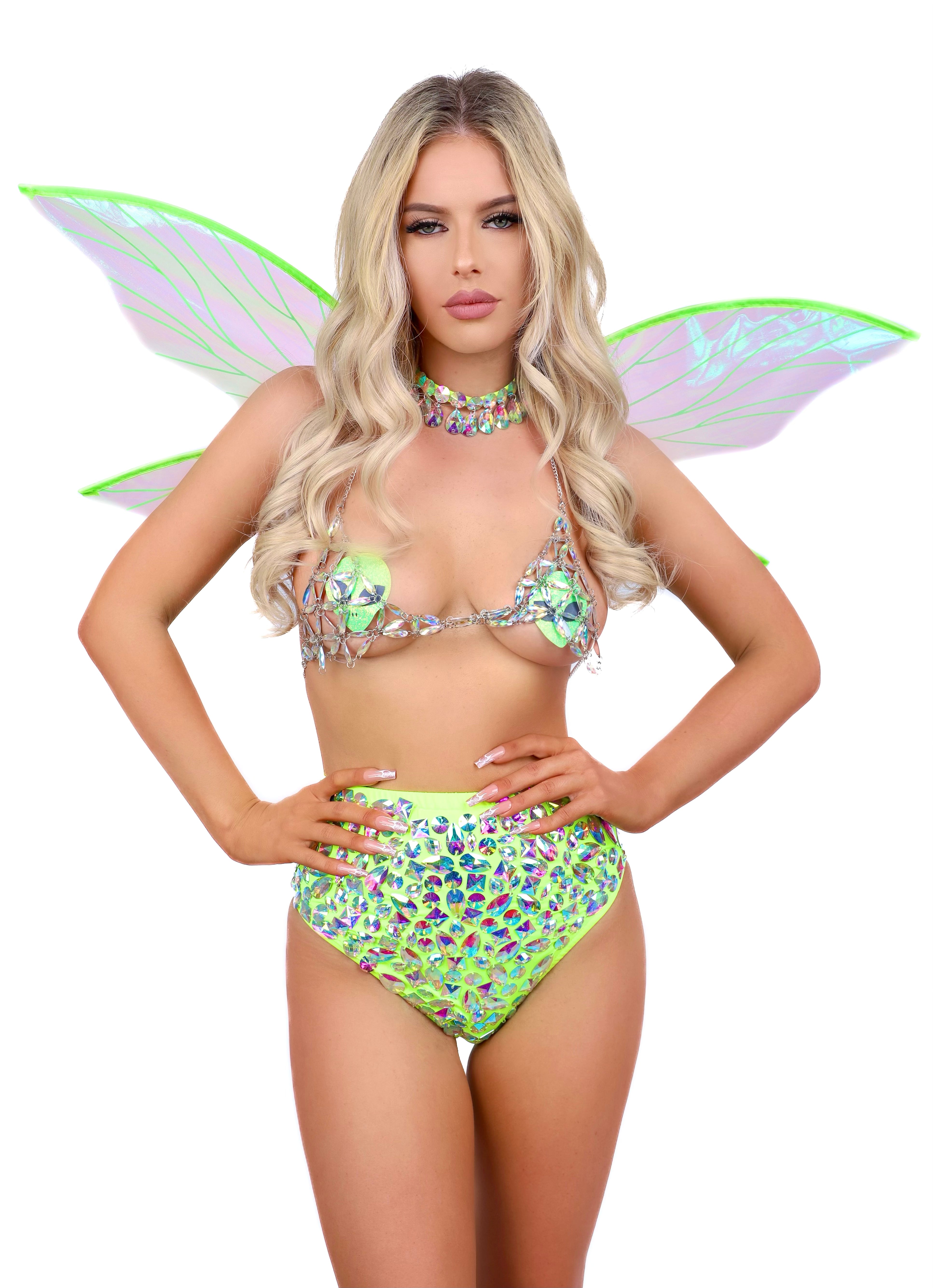 FULL OUTFIT- Neon Crystal Fairy (5 pcs)