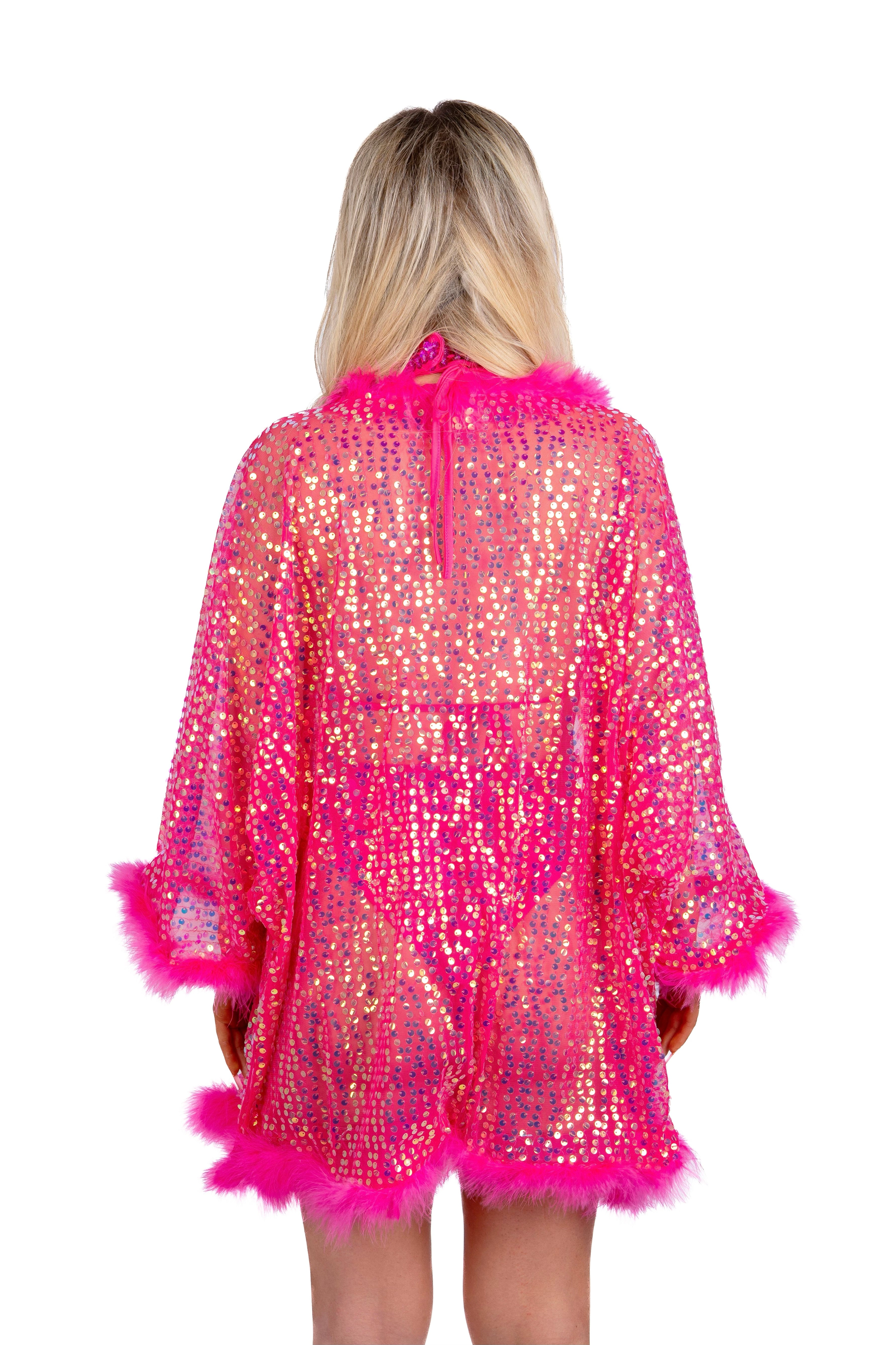 FULL OUTFIT- Rose Pink Sequin Diva (5 pcs)