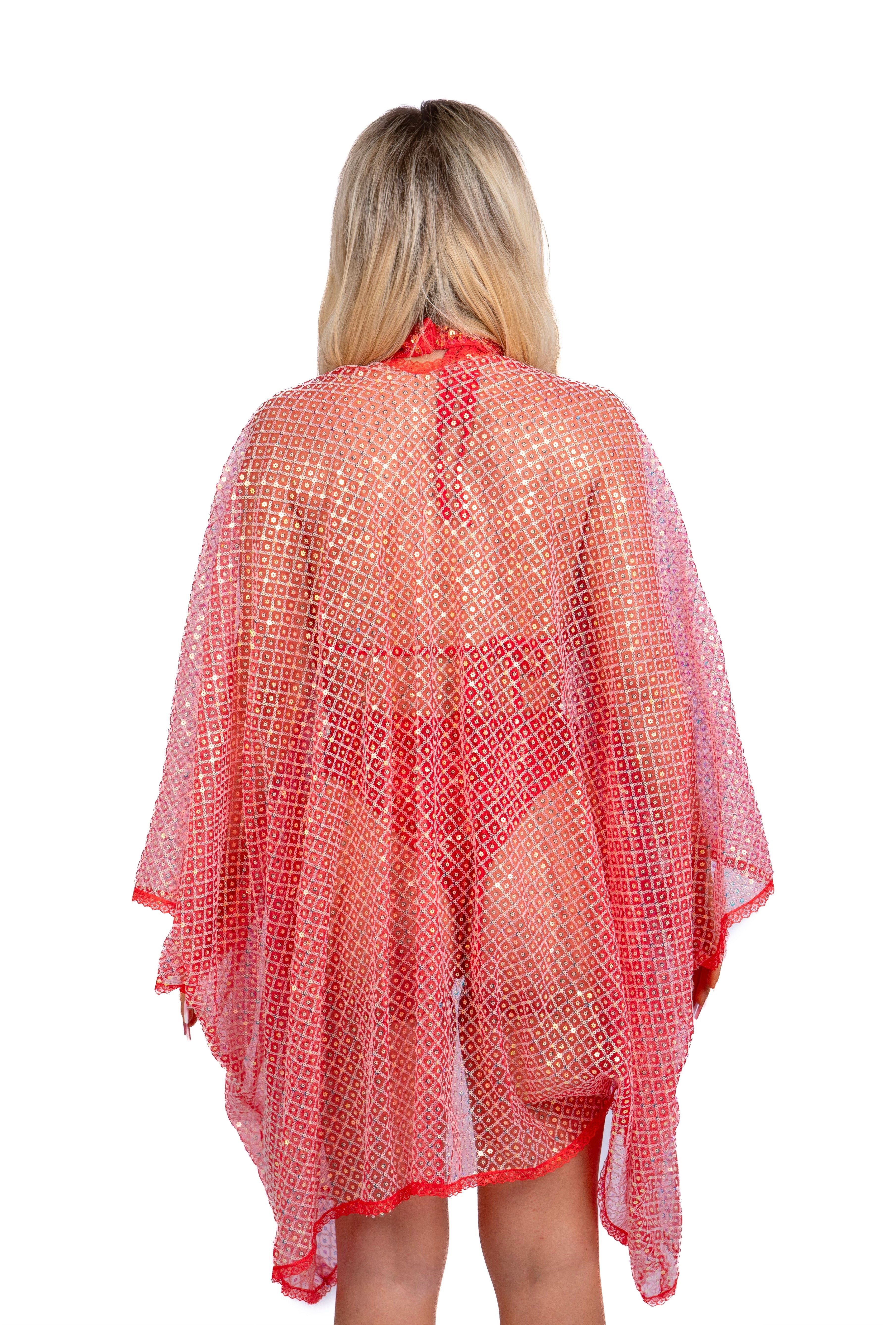 Sequin Kimono- Ruby Meadow