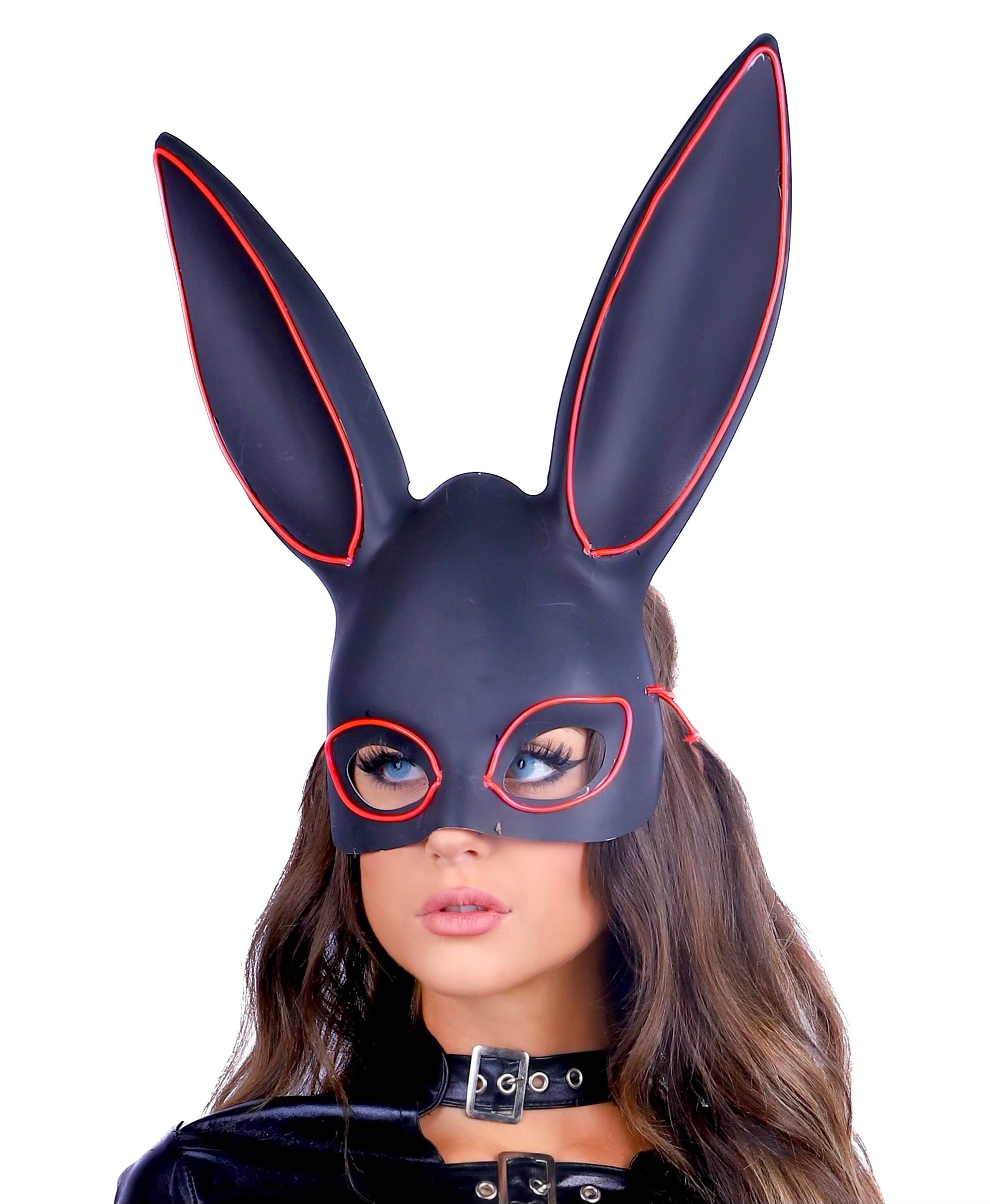 LED Black/Pink Bunny Mask