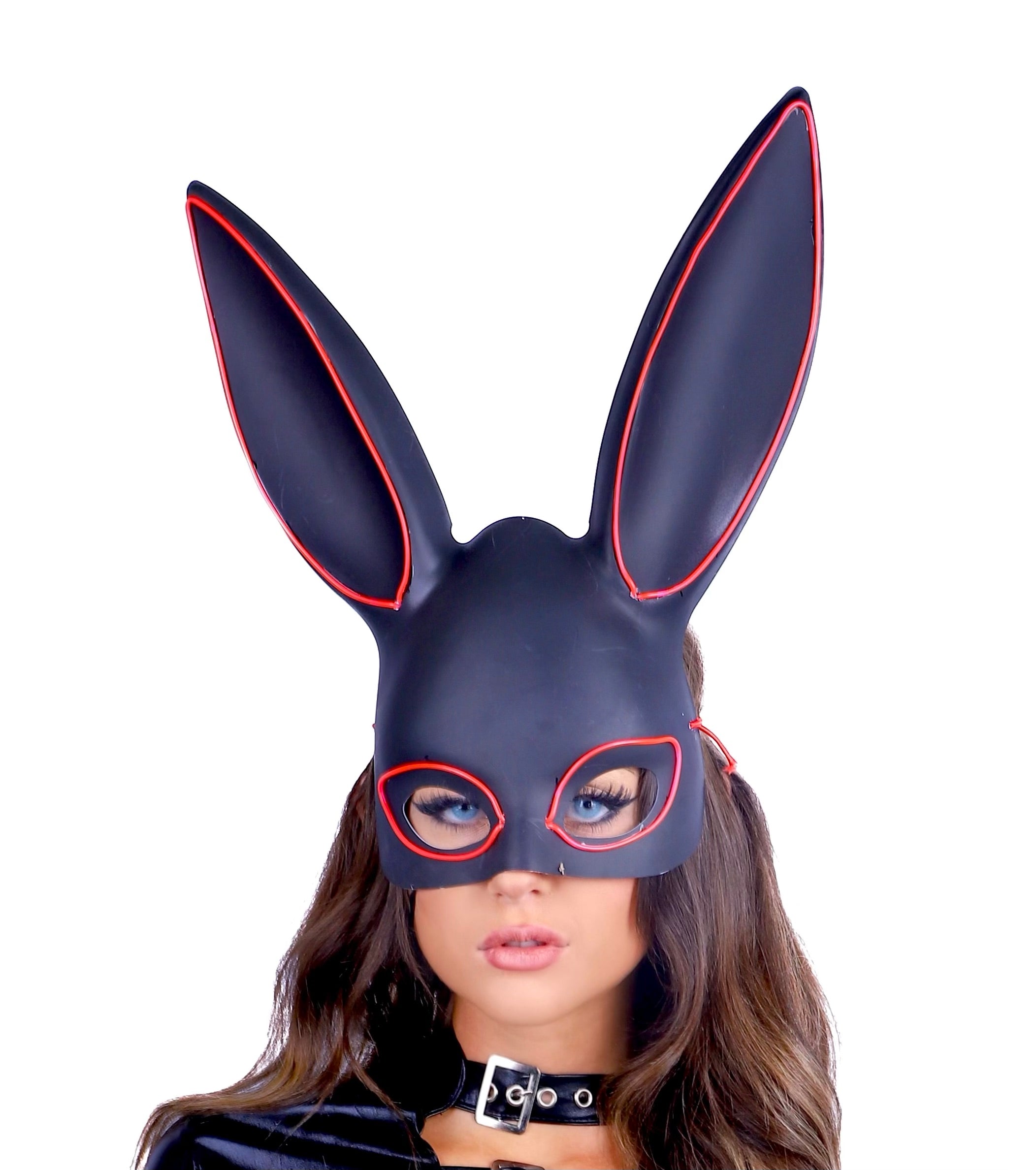 LED Black/Pink Bunny Mask