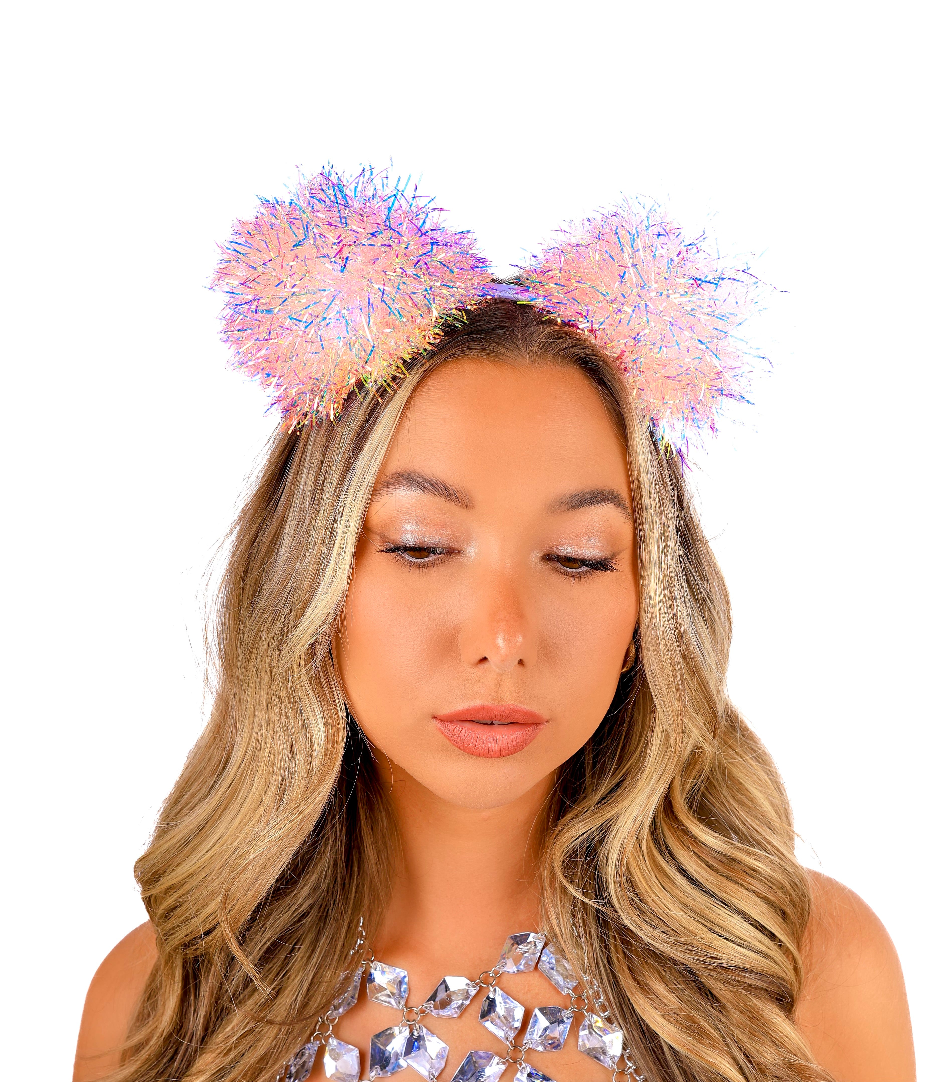 Baby Pink Pom Pom Headband