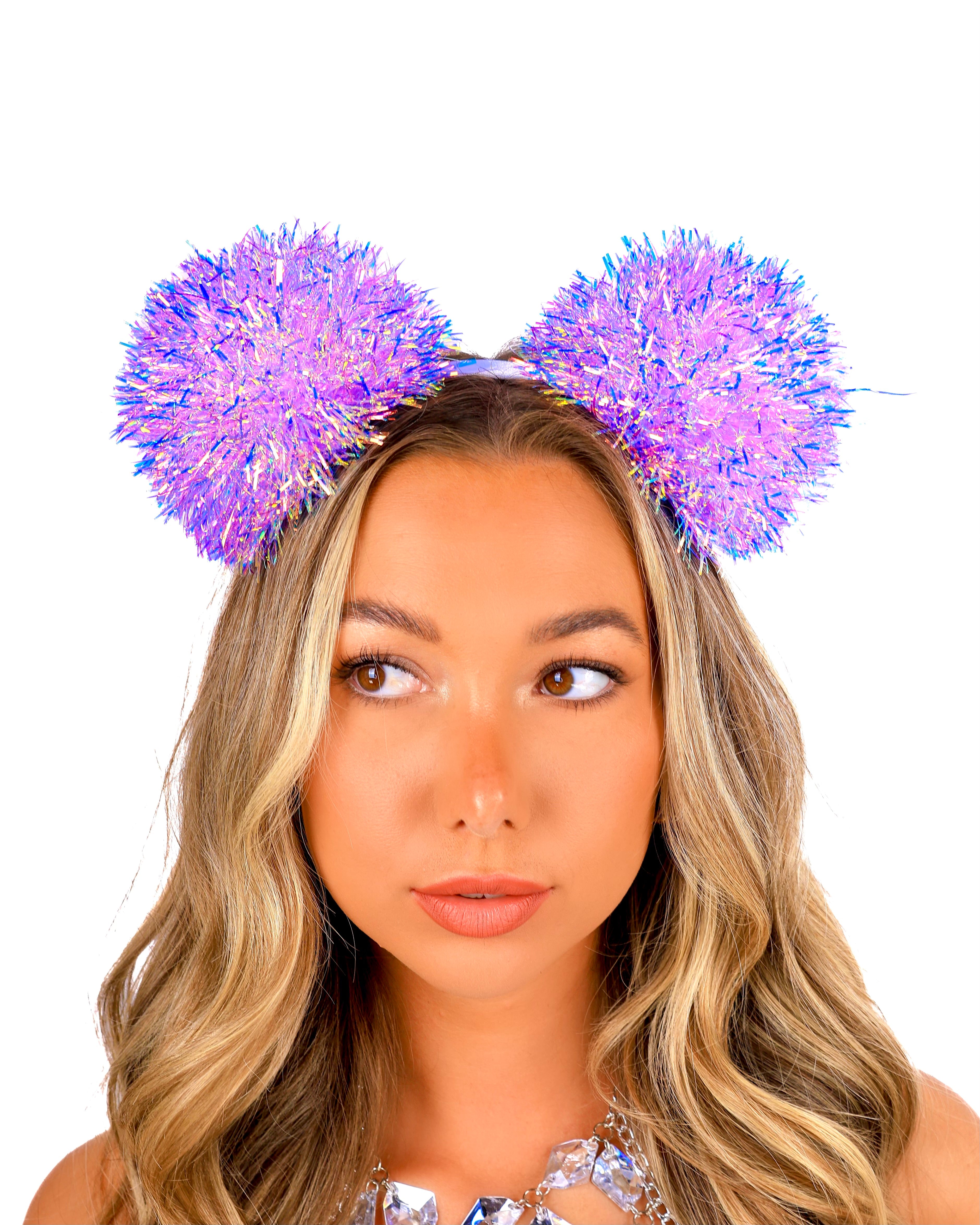 Lilac Pom Pom Headband