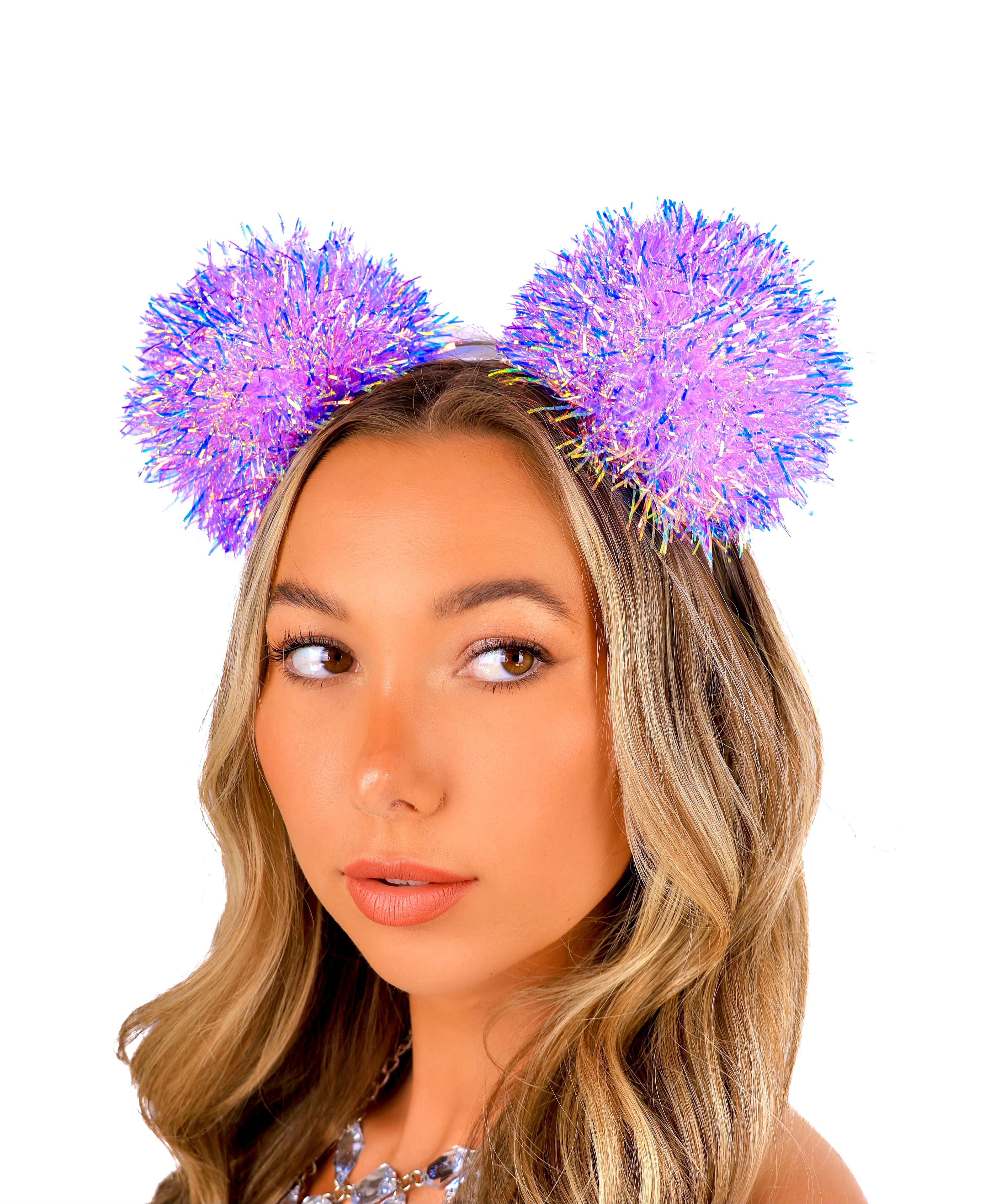 Lilac Pom Pom Headband