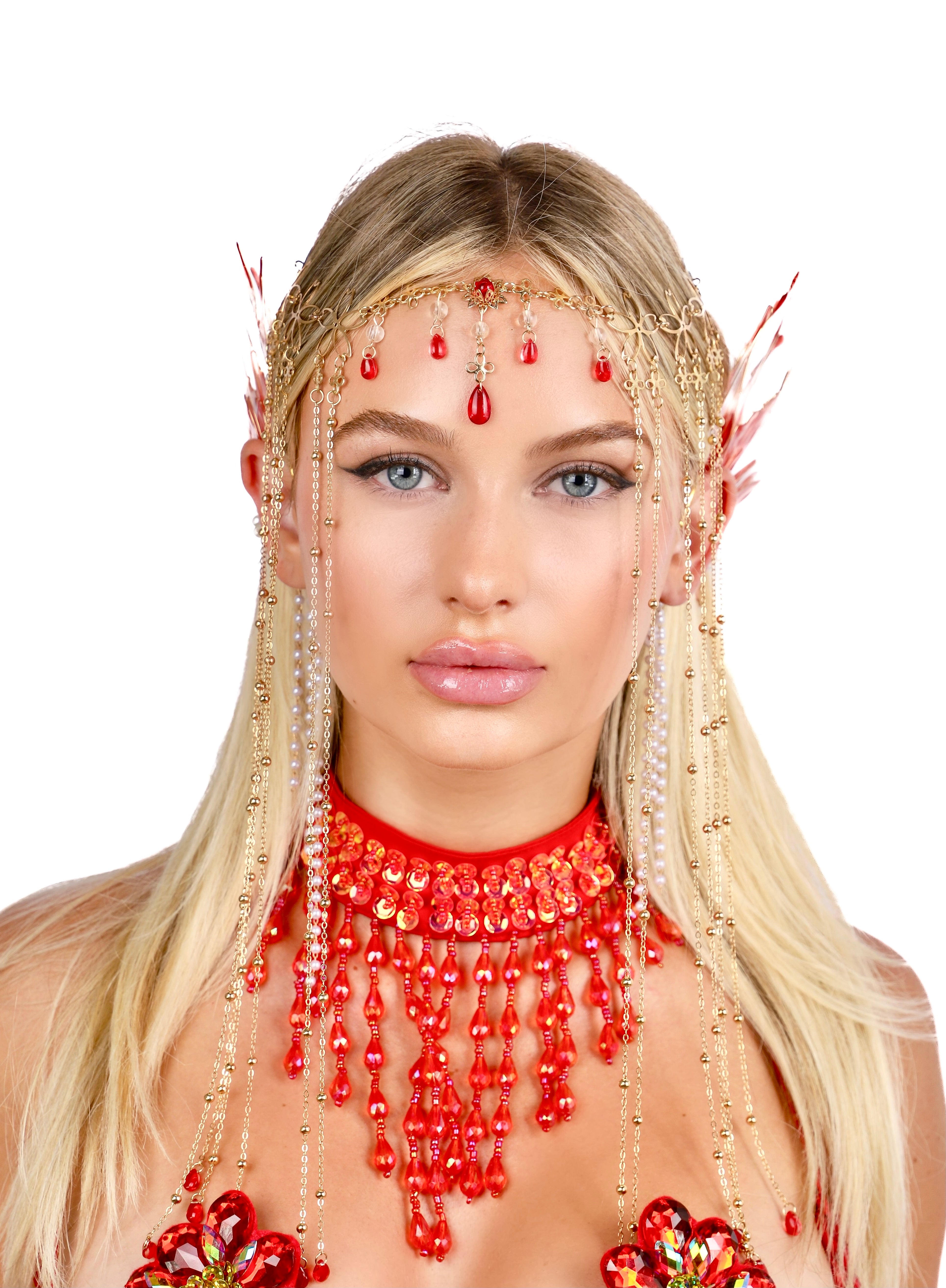 Fire Nymph Goddess Head Piece