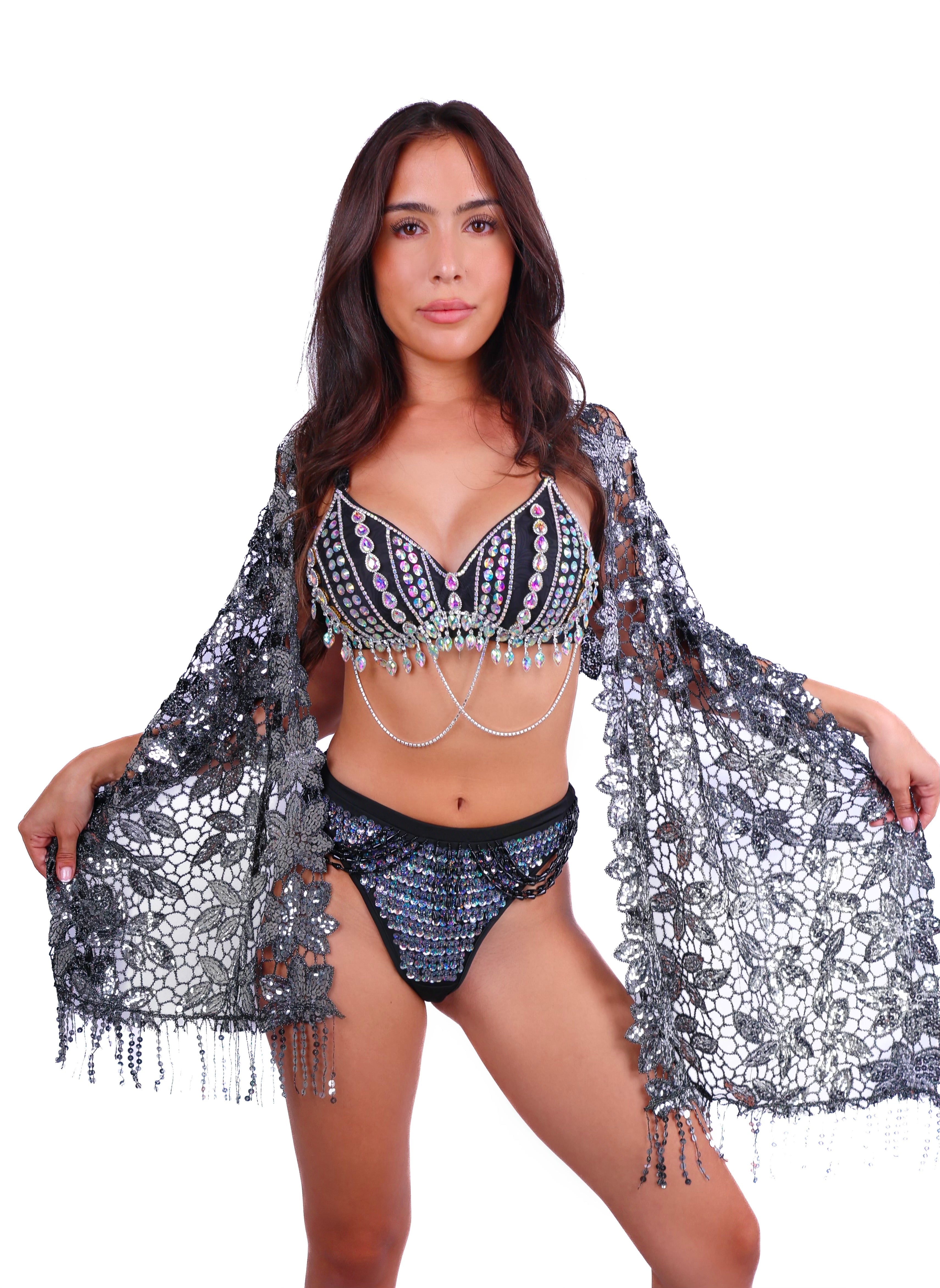 FULL OUTFIT- Silver Fantasy Goddess (3 pcs)