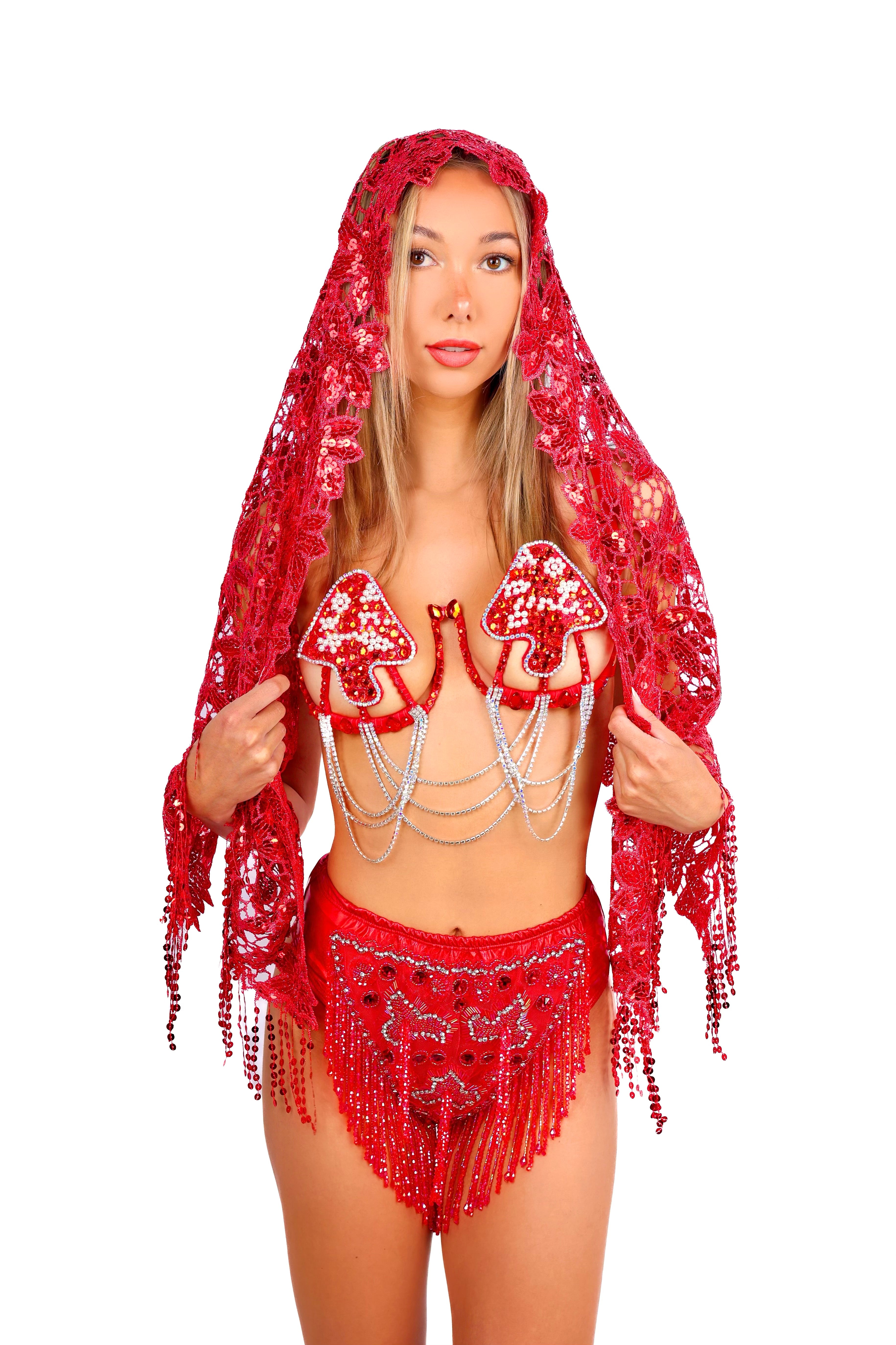 FULL OUTFIT-Ruby Mushroom Goddess (3 pcs)