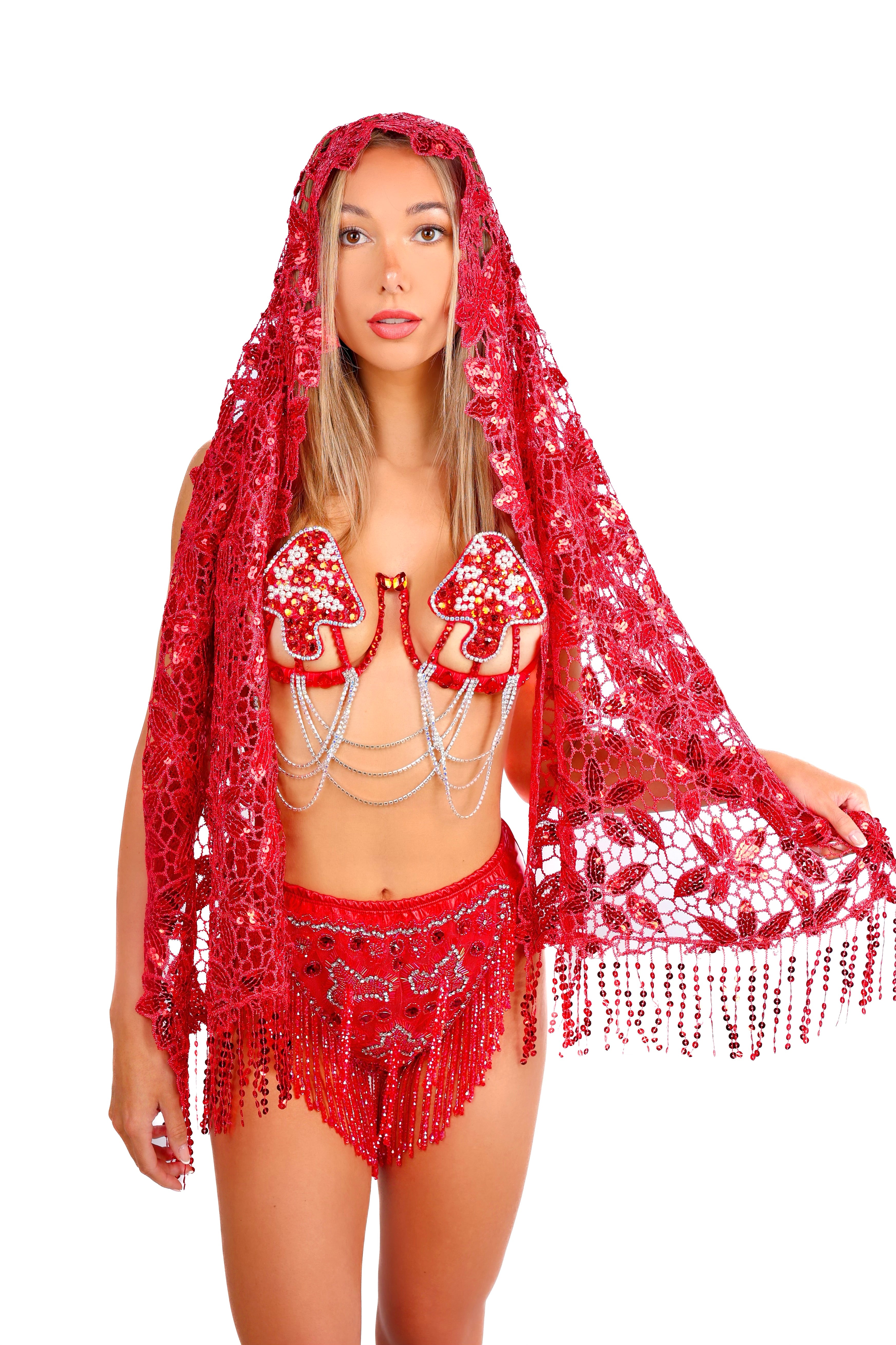 FULL OUTFIT-Ruby Mushroom Goddess (3 pcs)