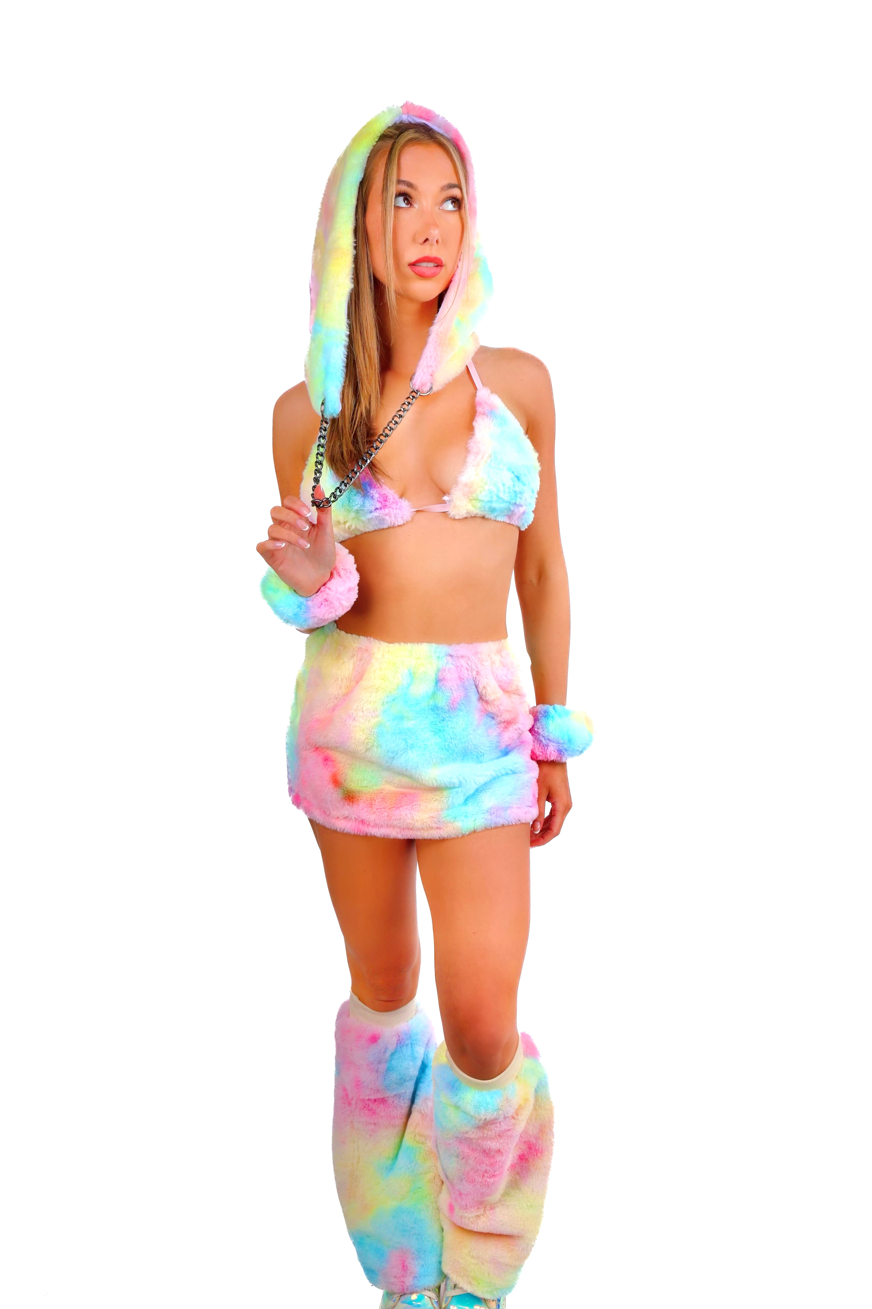 Pastel Cosmos Fuzzy Leg Warmers