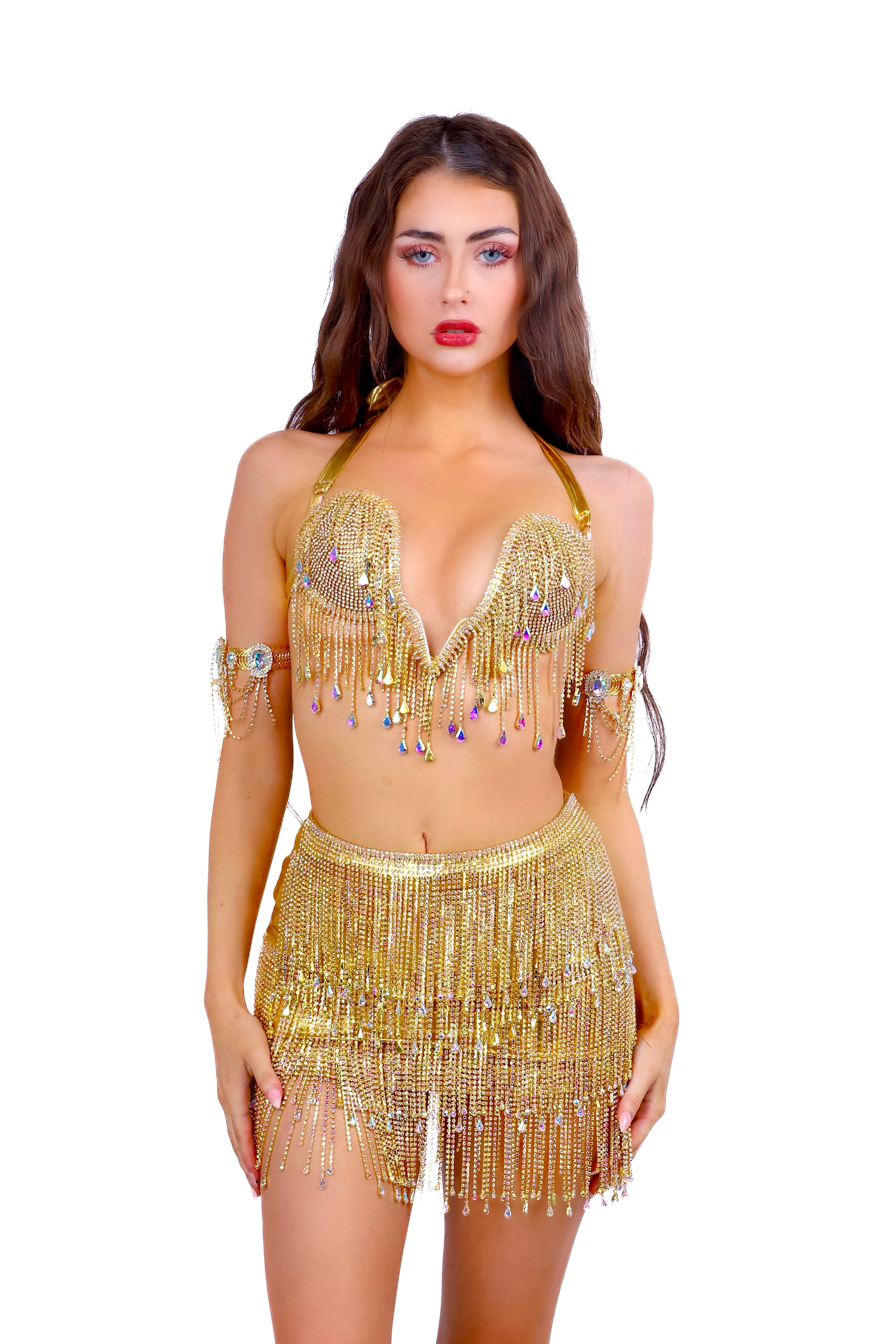 FULL OUTFIT-Gold Shimmer Goddess (4 pcs)