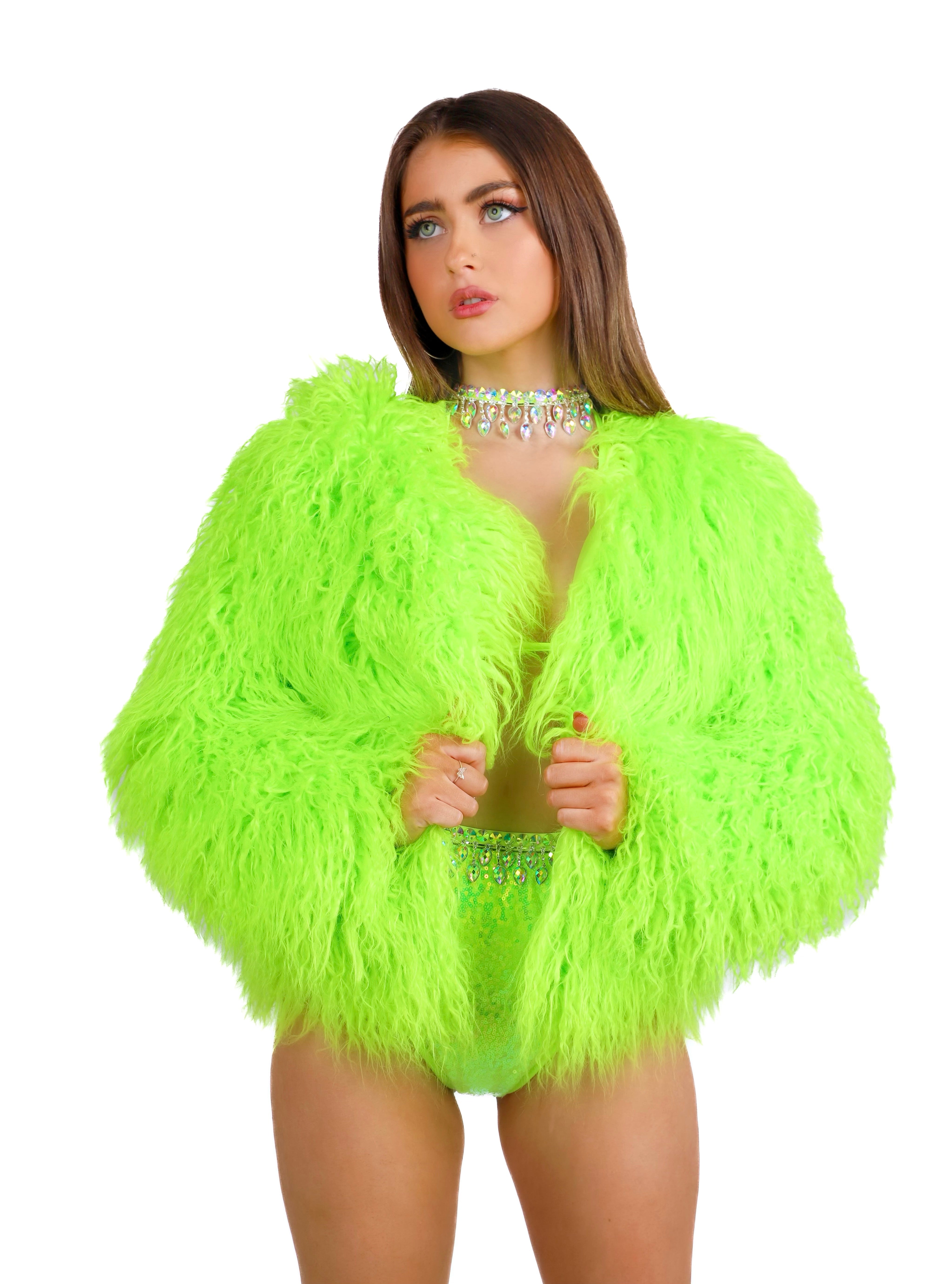 Neon Fuzzy Jacket