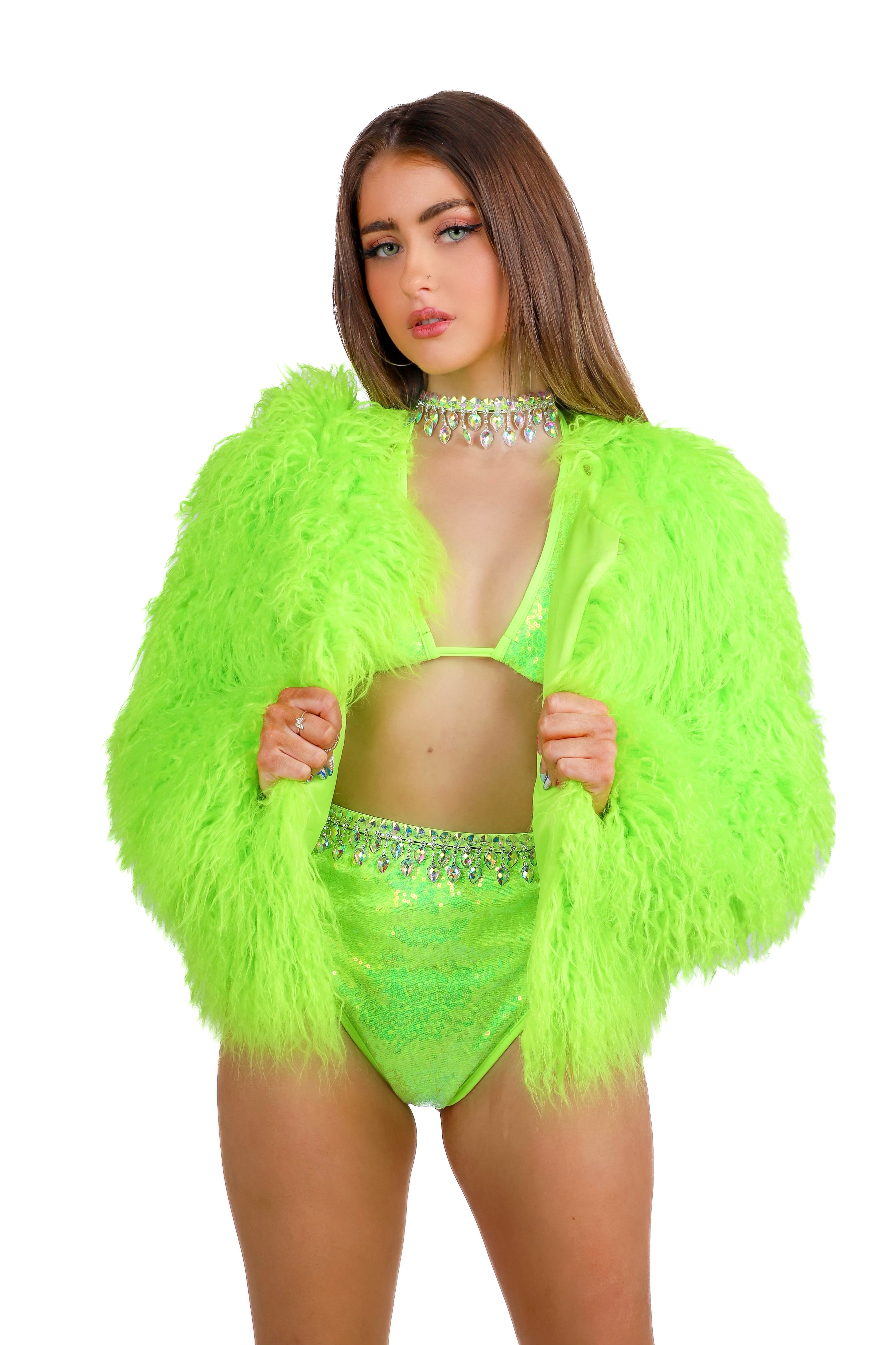 Neon Fuzzy Jacket