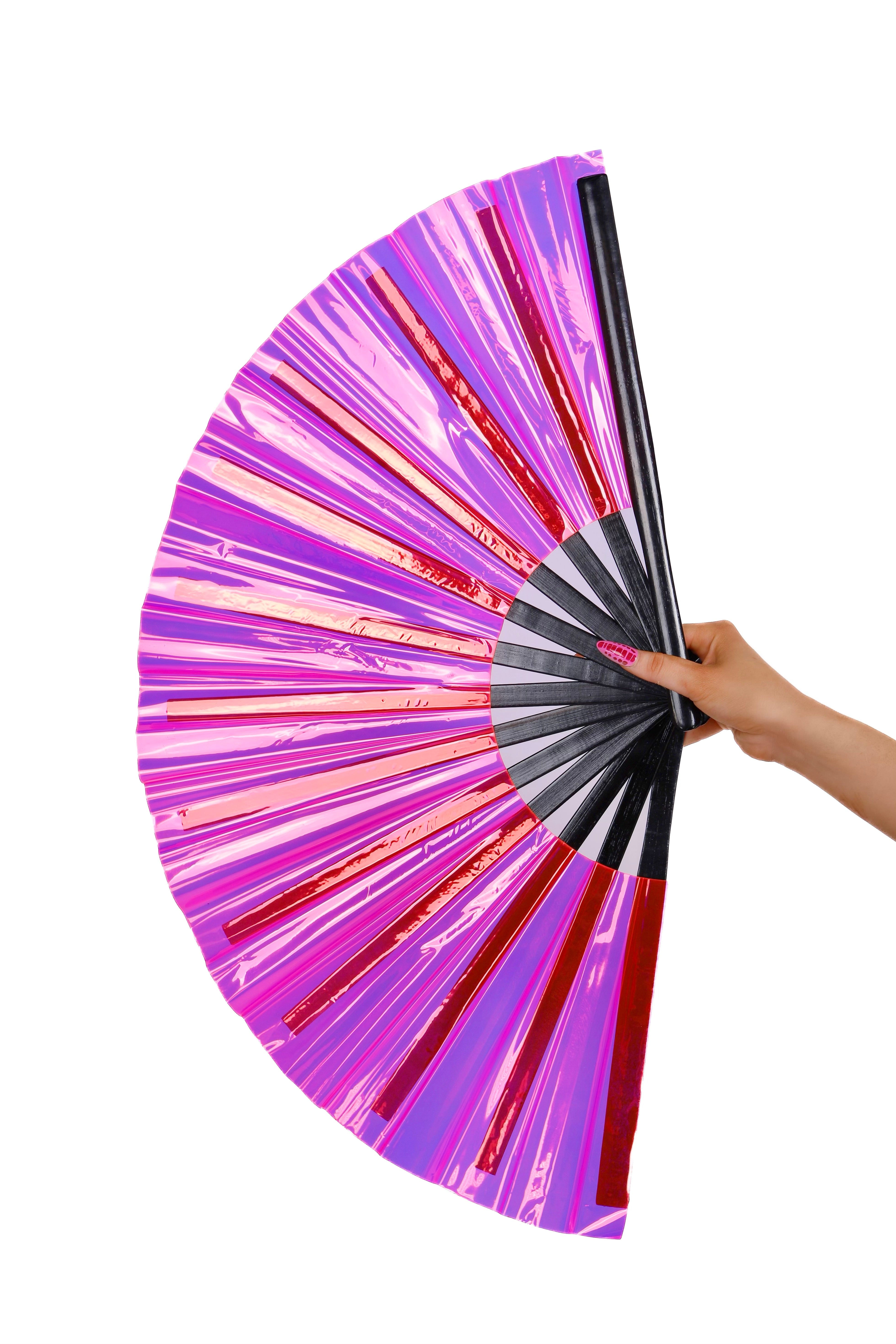 Holographic Pink Squad Fan