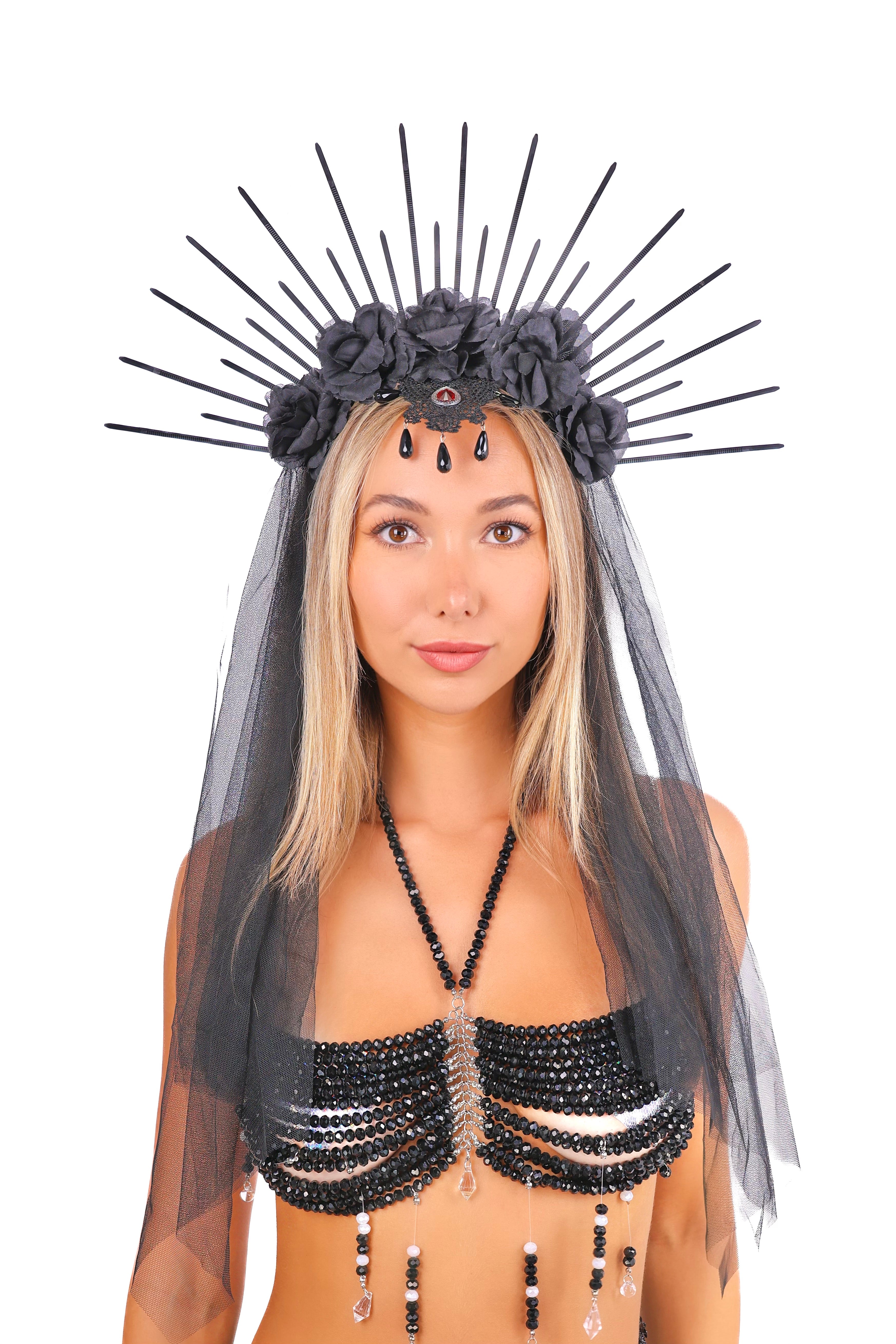 Dark Empress Bride Head Band