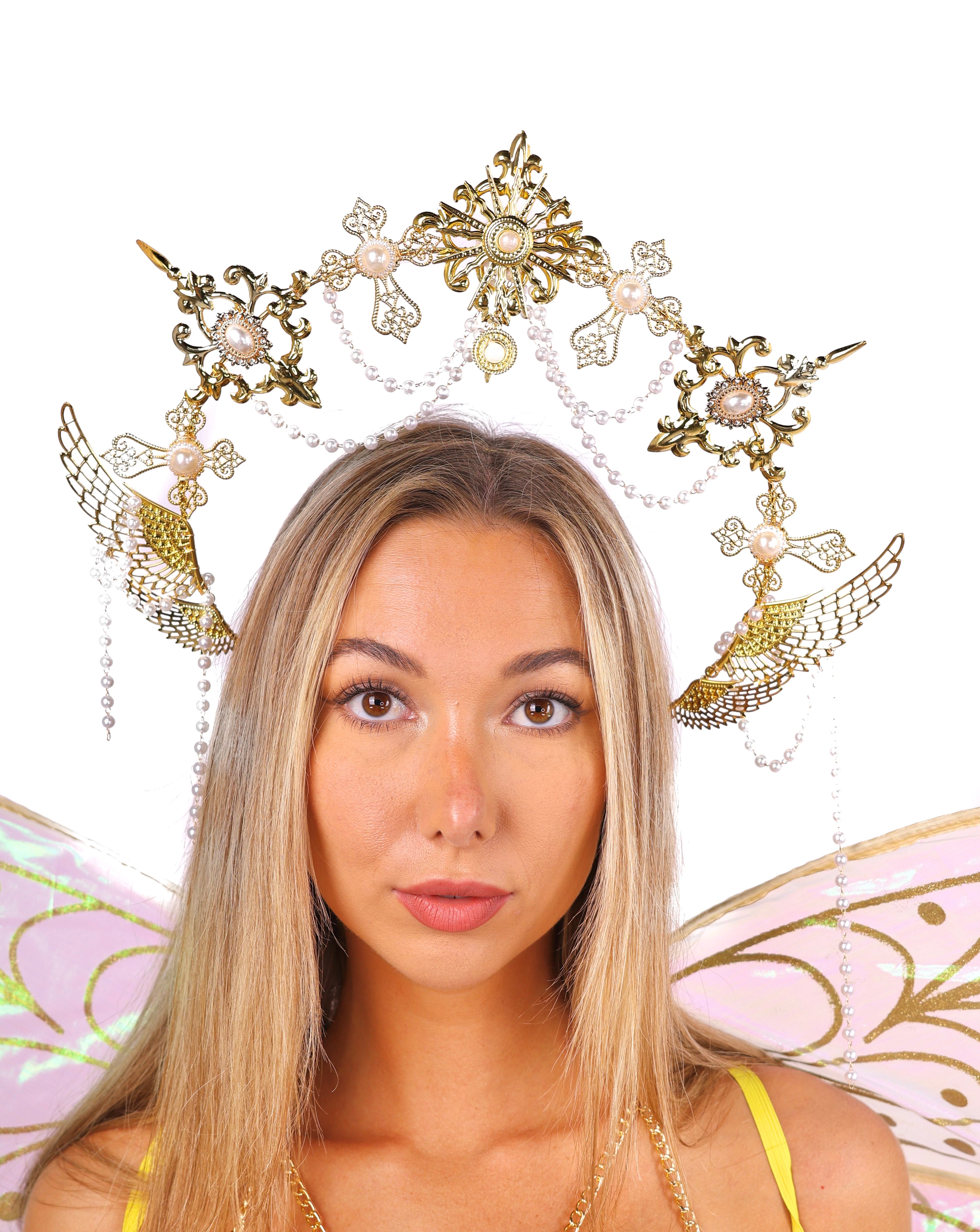 Gold Angelic Goddess Head Band