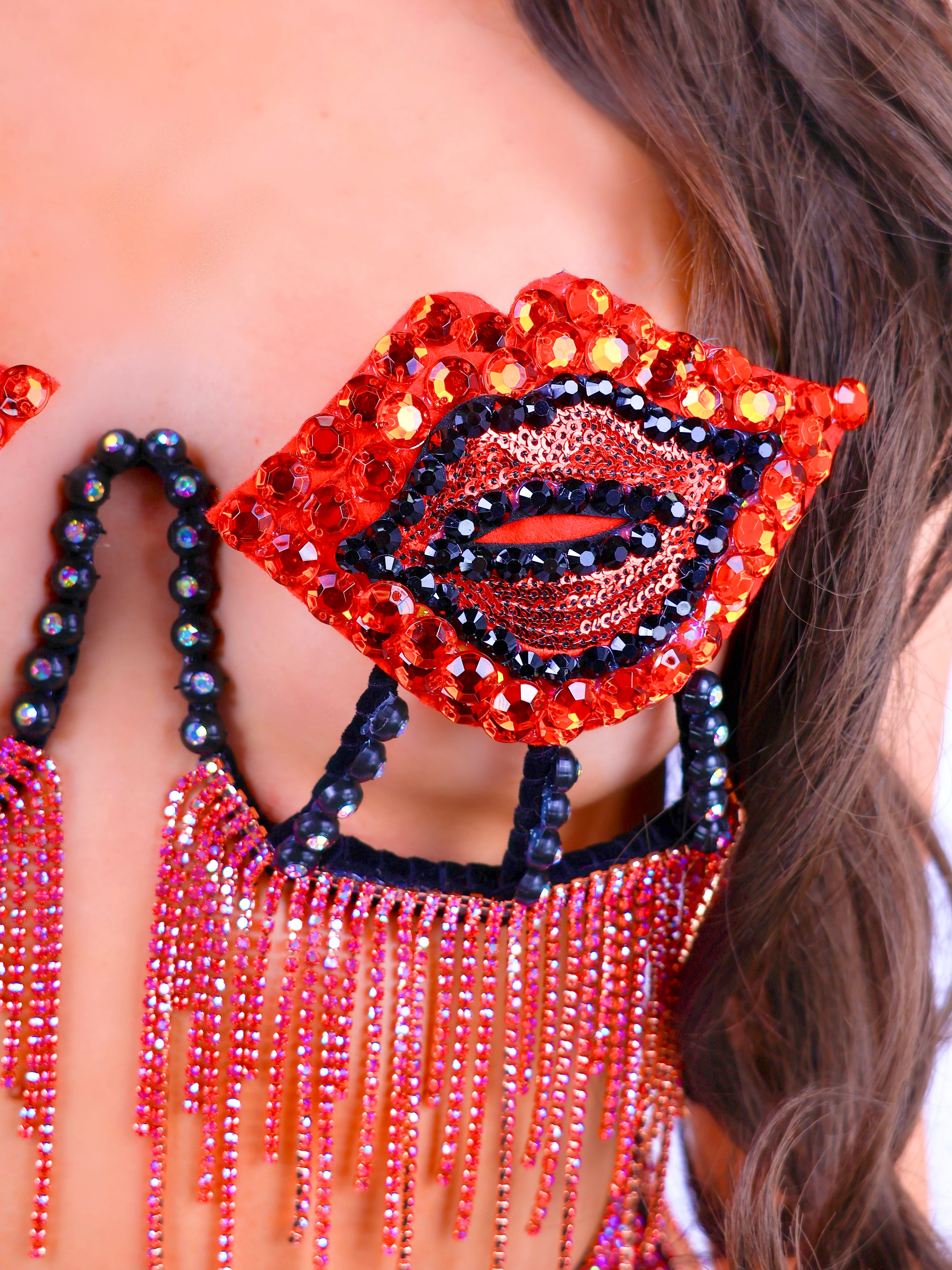 Midnight Kiss Carnival Bra Top