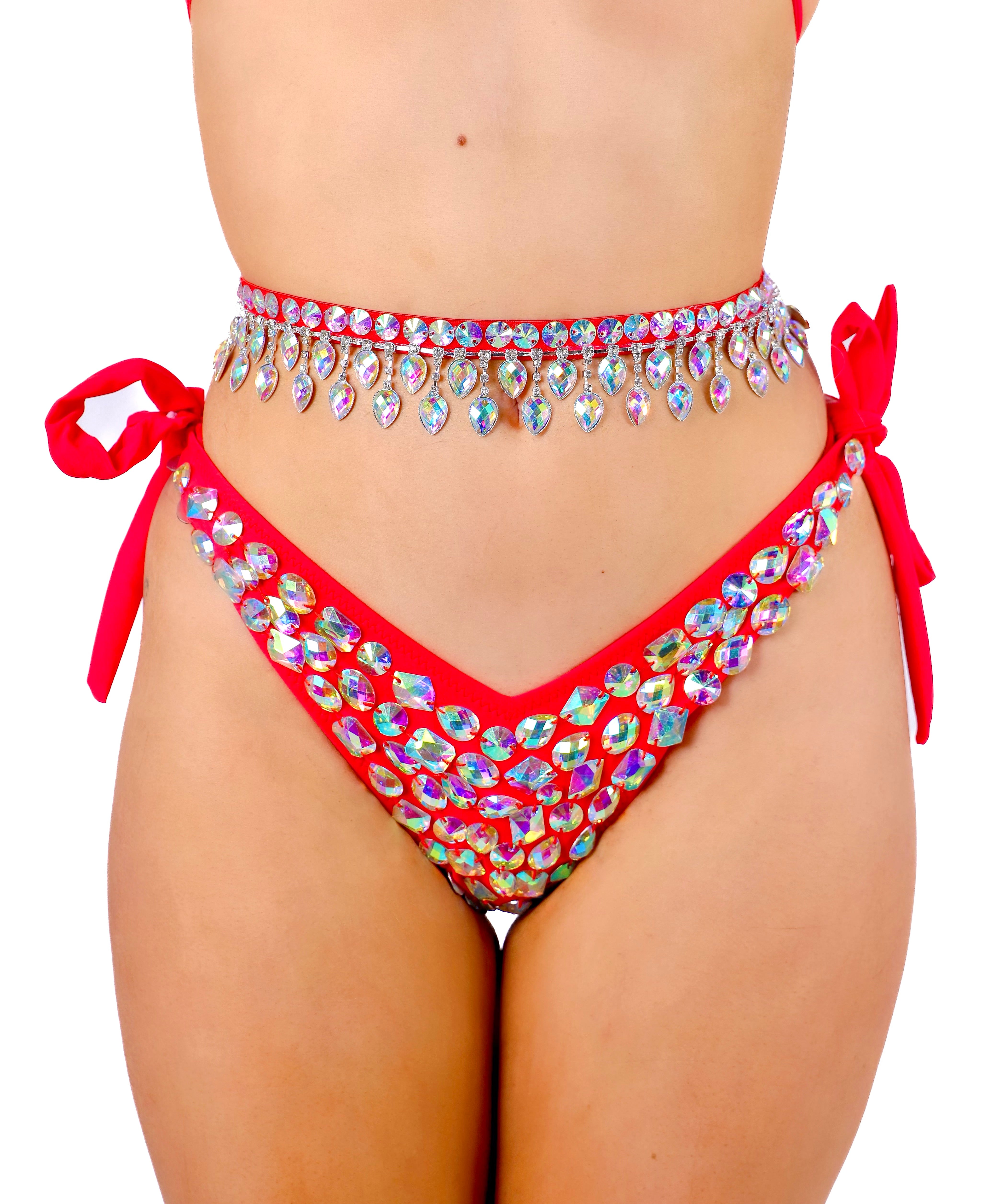 Red Aura Gem Carnival Belt