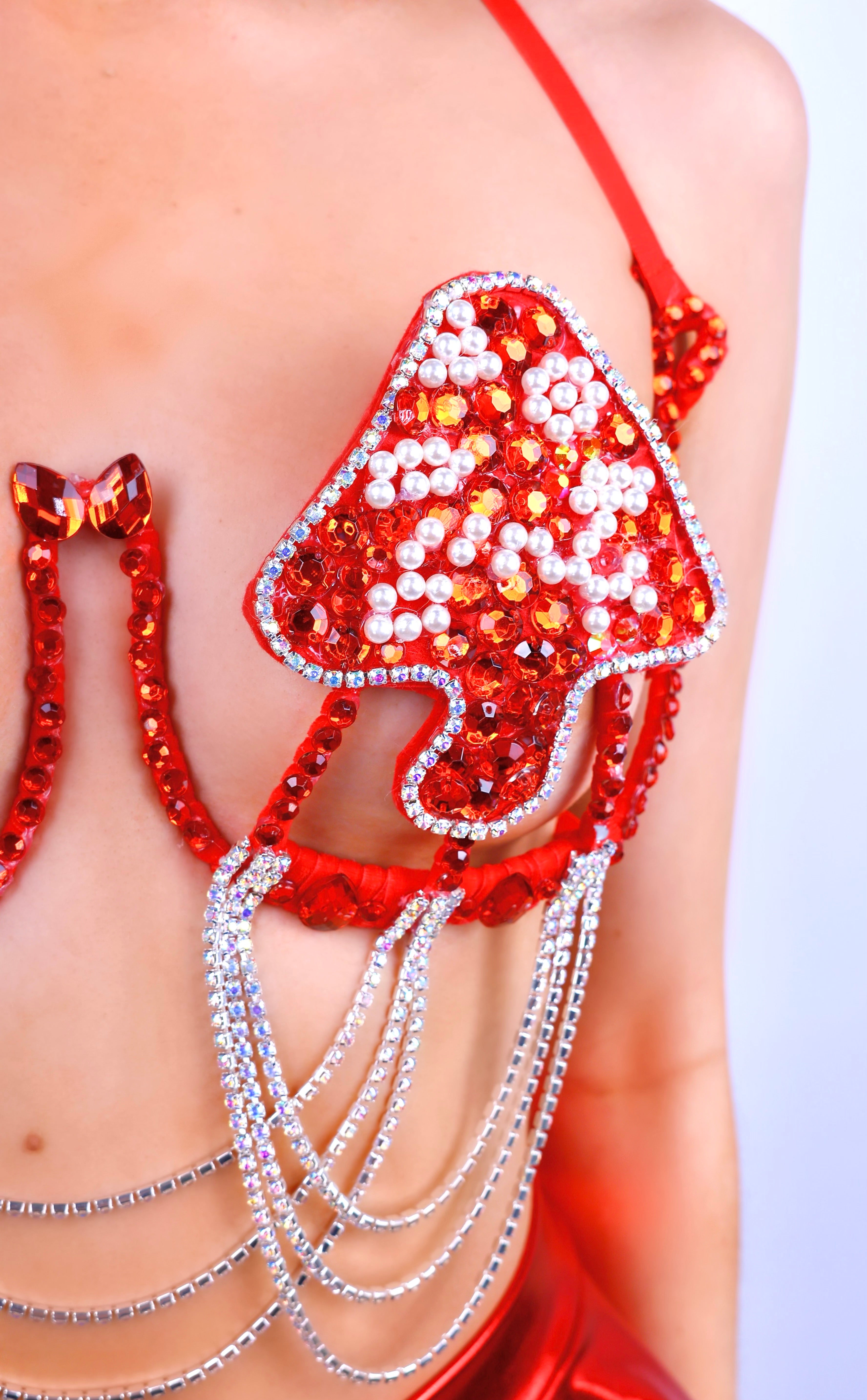 Ruby Mushroom Carnival Bra Top