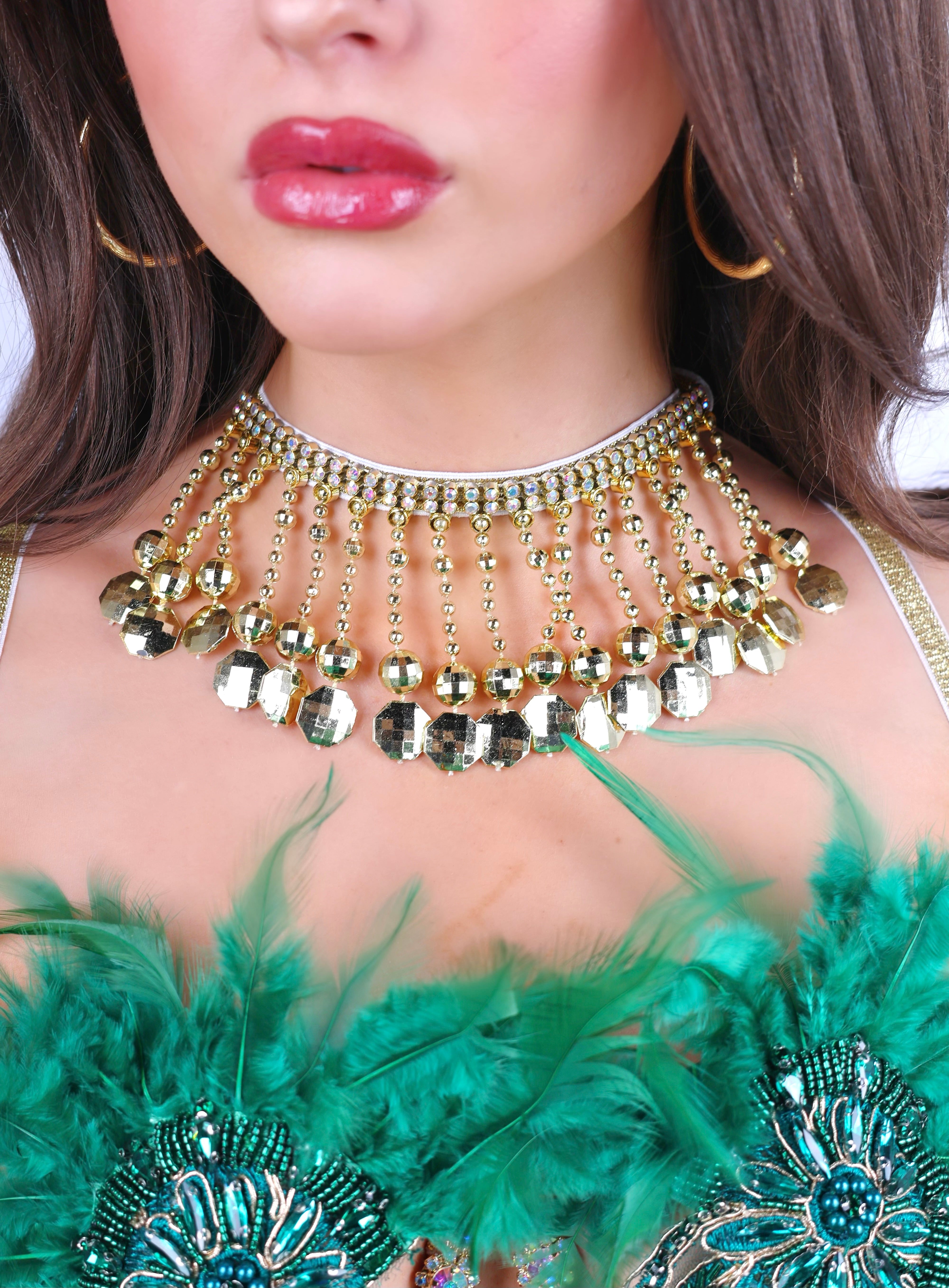 Gold Tassel Carnival Necklace