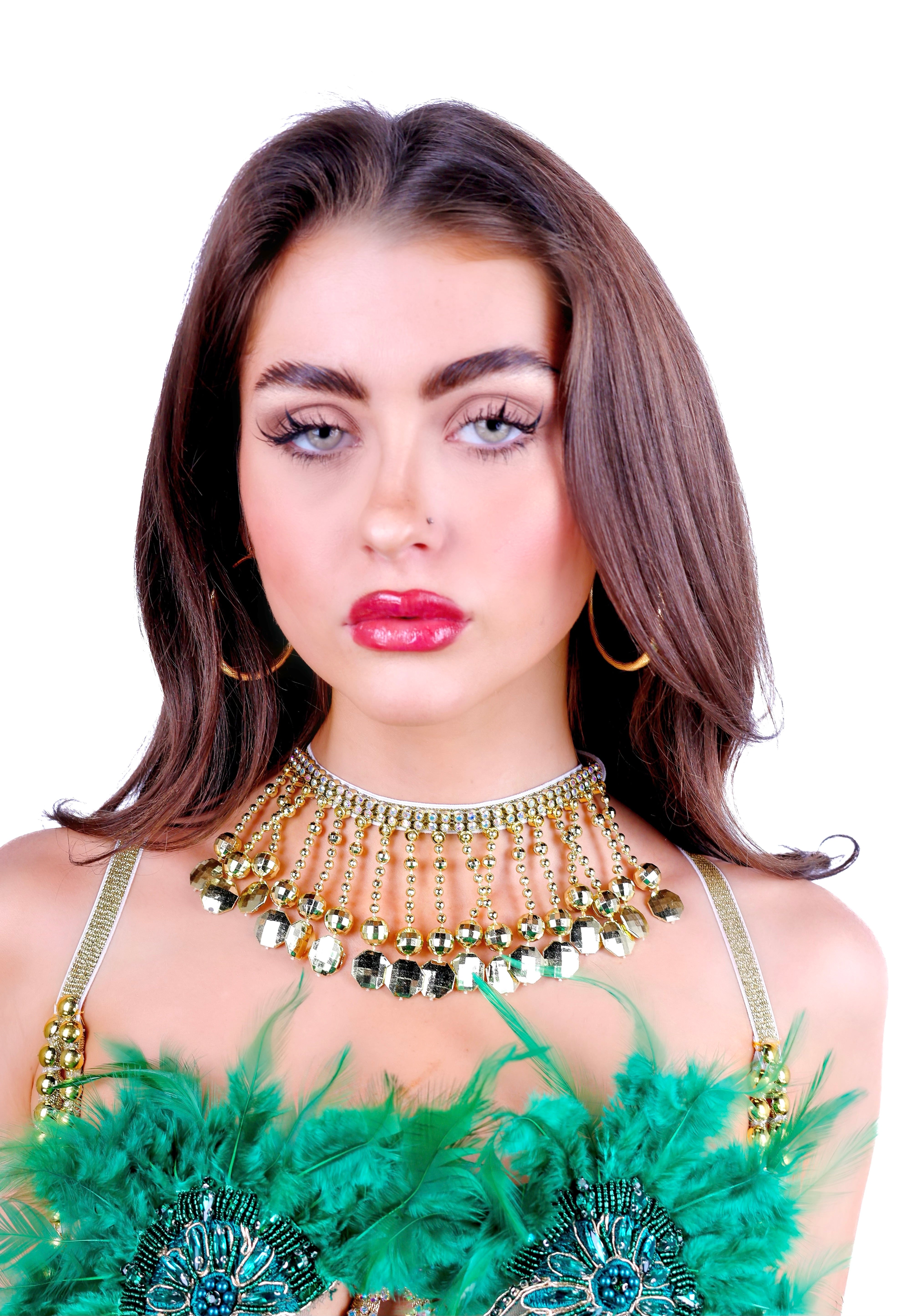 Gold Tassel Carnival Necklace