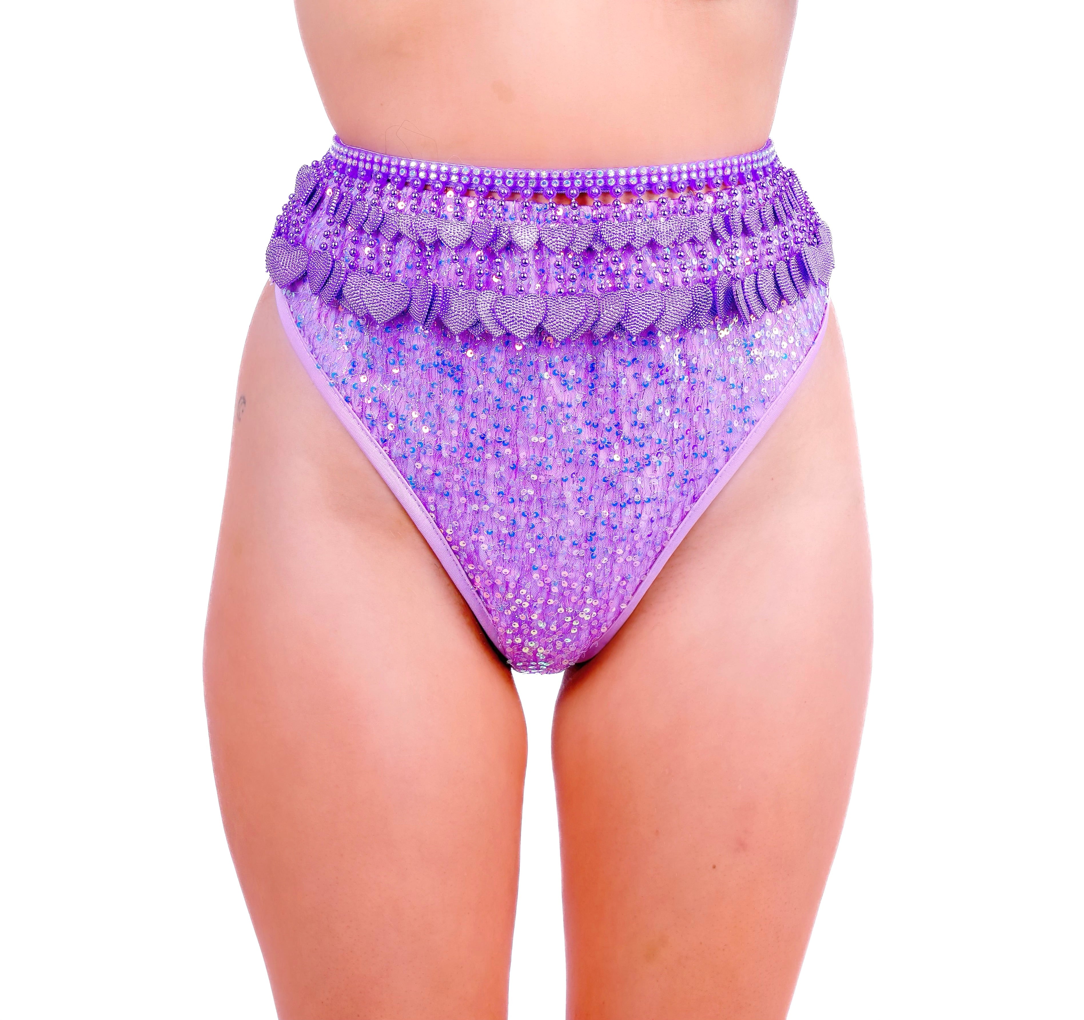 Lilac Heart Tassel Carnival Belt