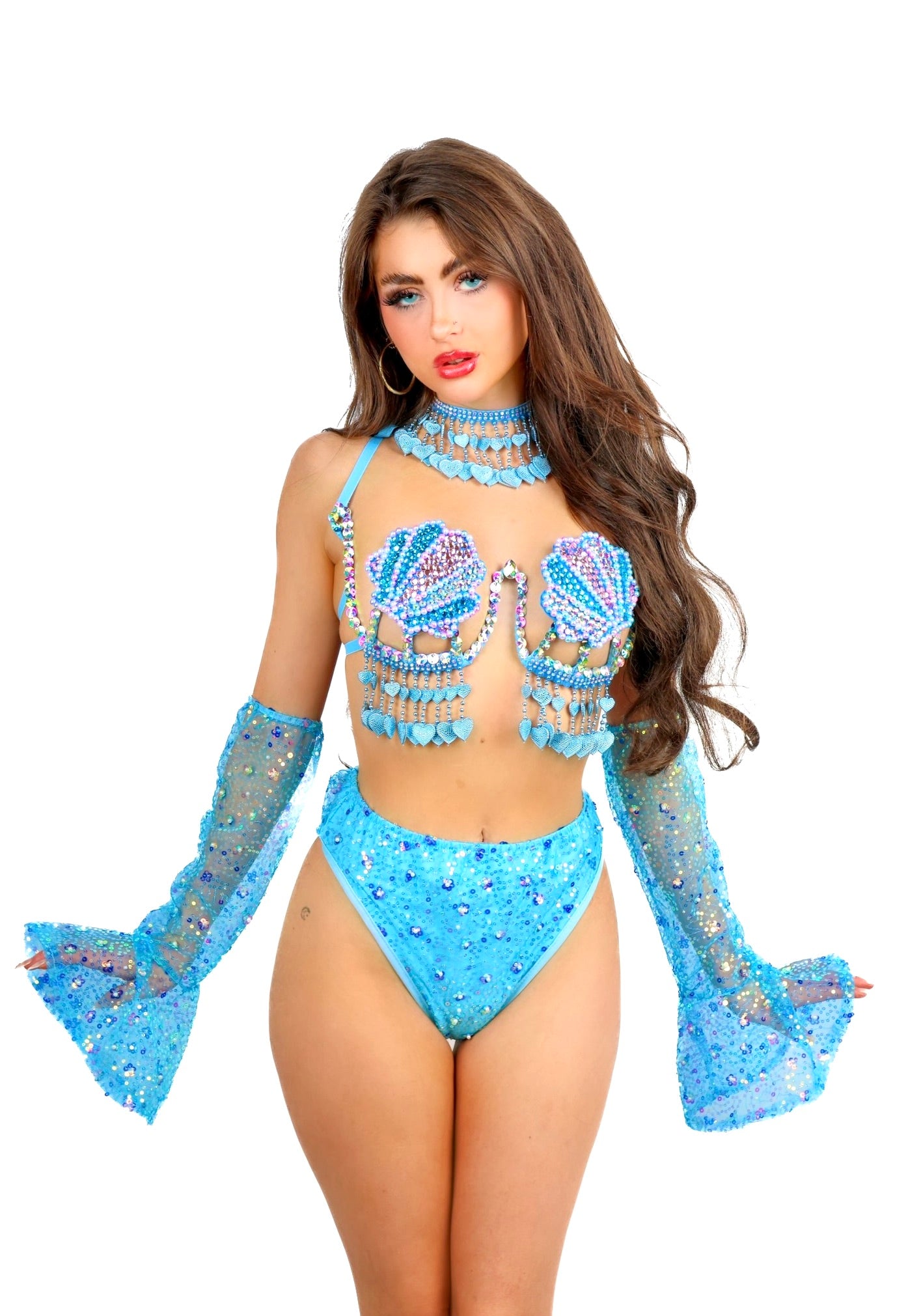 FULL OUTFIT- Sky Mermaid Aura (4 pcs)