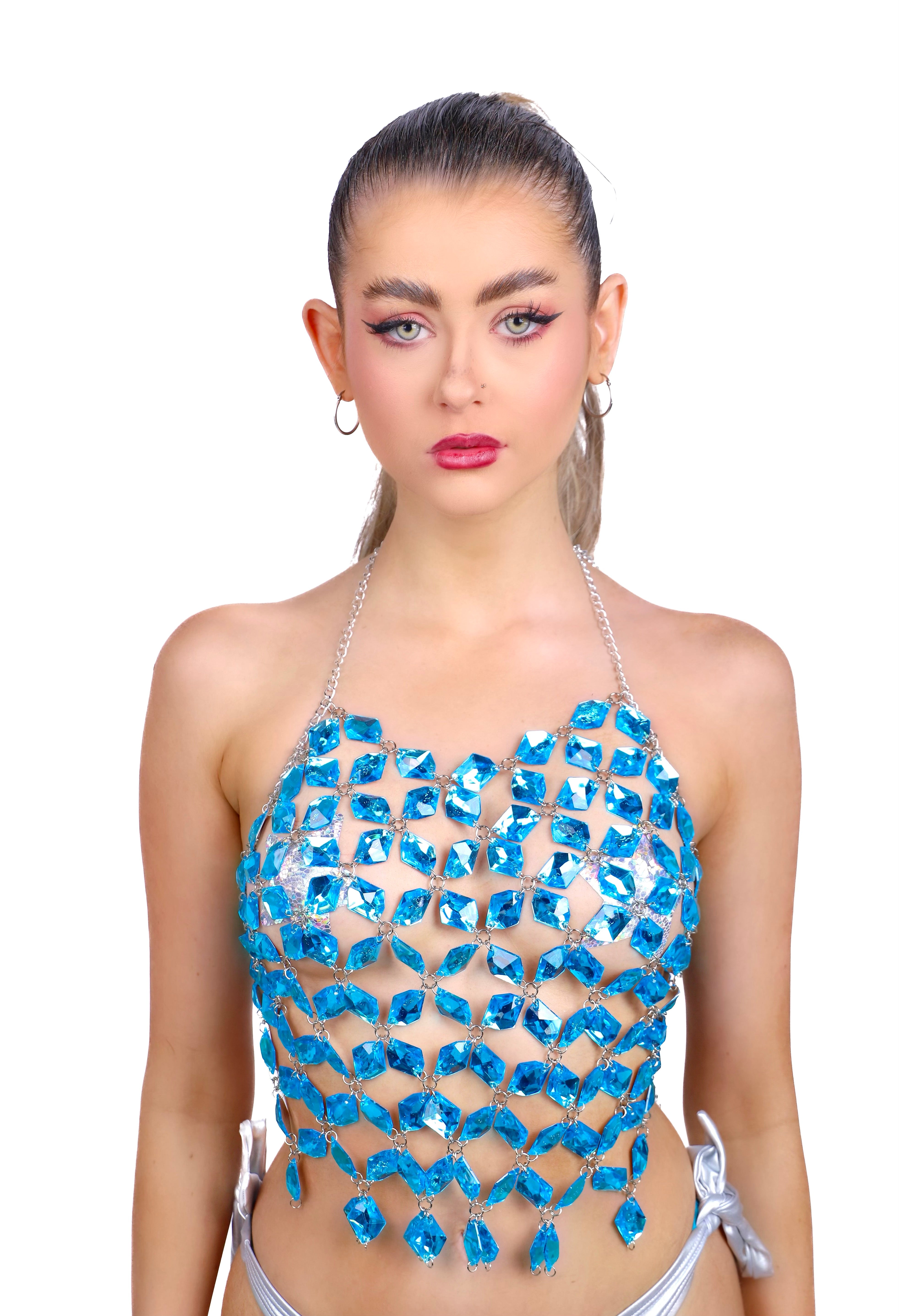 Blue Sapphire Goddess Gem Jewelry Top