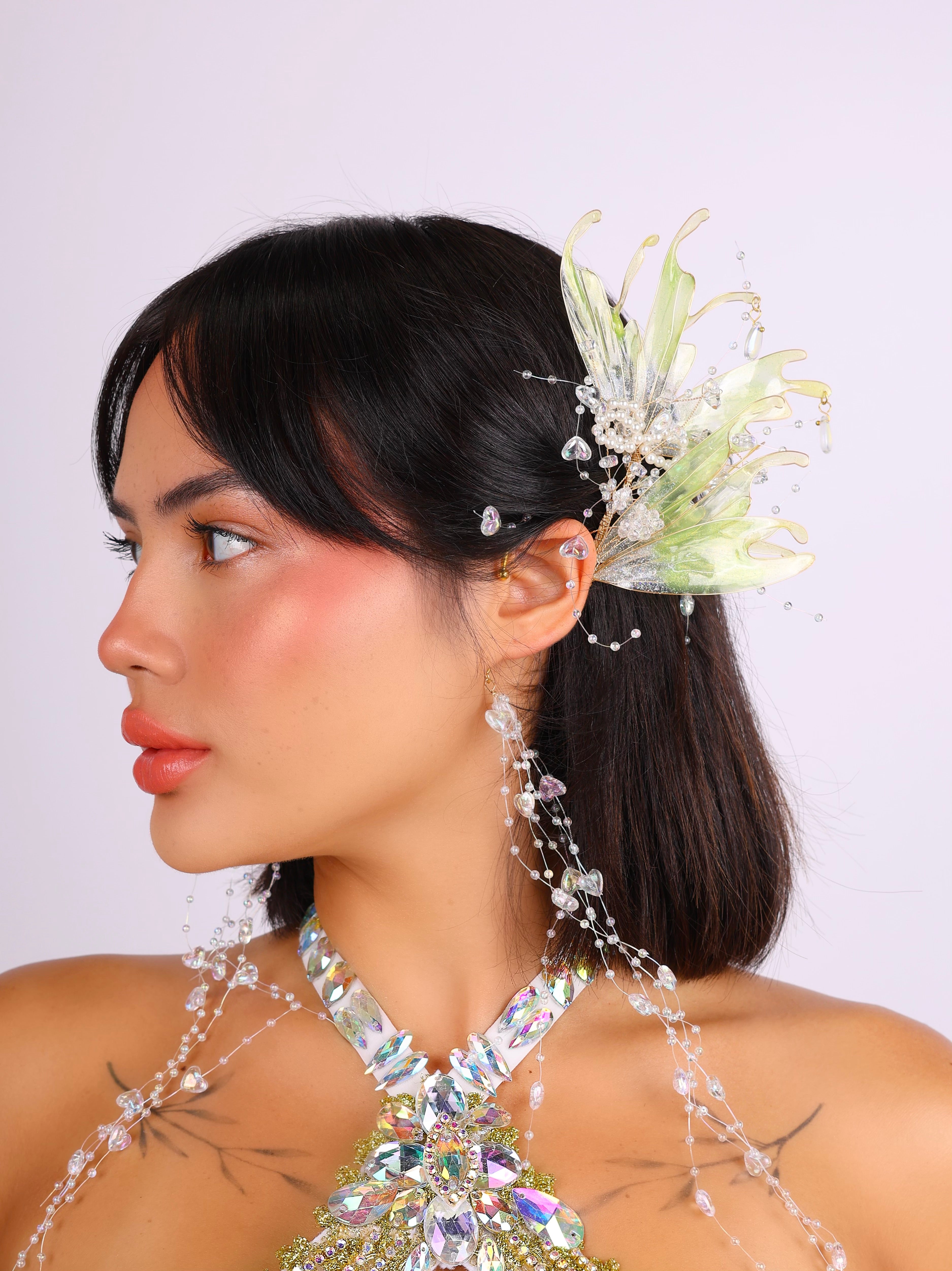 Jade Genesis Butterfly Ear Cuff (1 pair)
