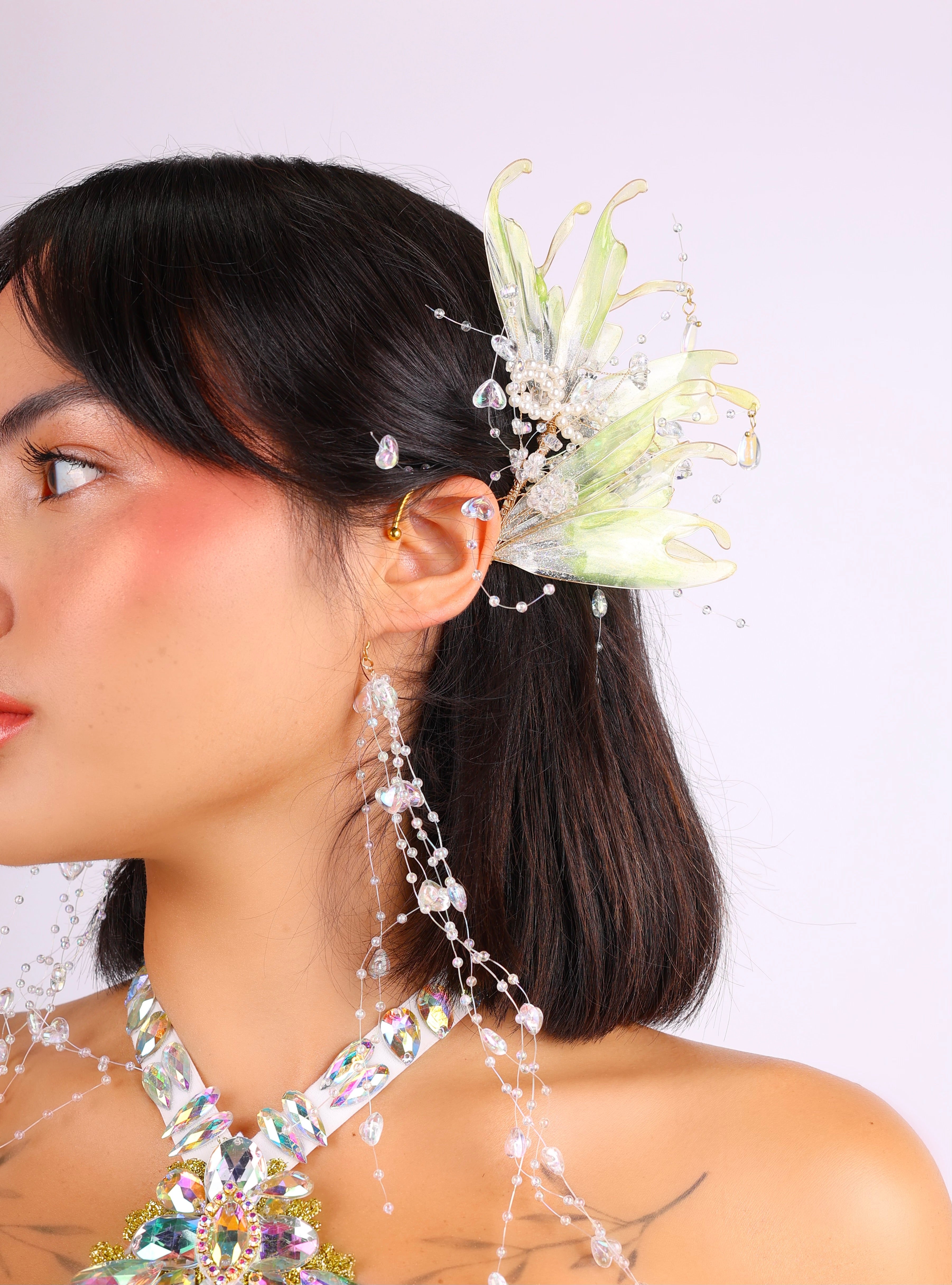 Jade Genesis Butterfly Ear Cuff (1 pair)