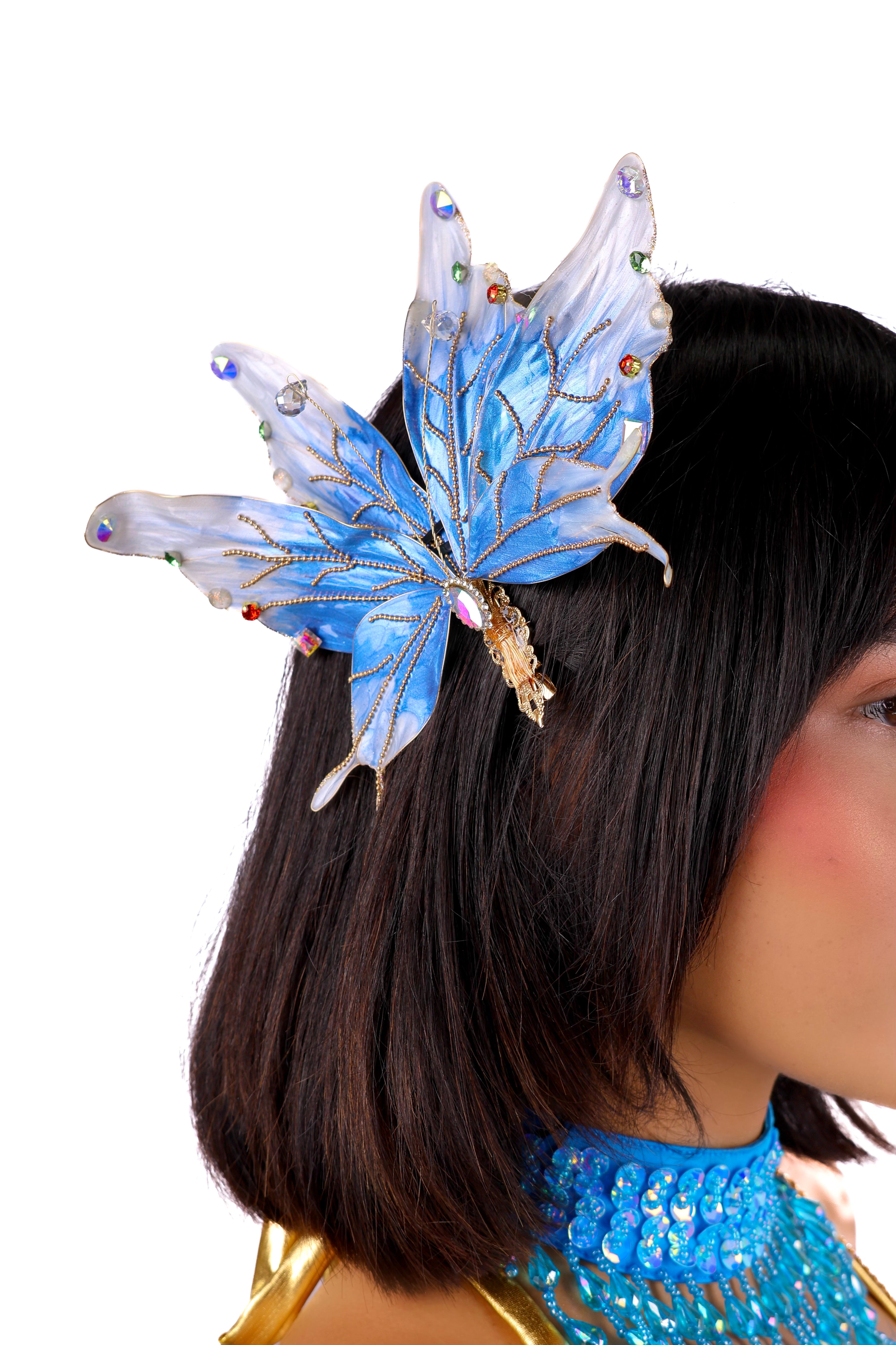 Sky Blue Genesis Butterfly Clip