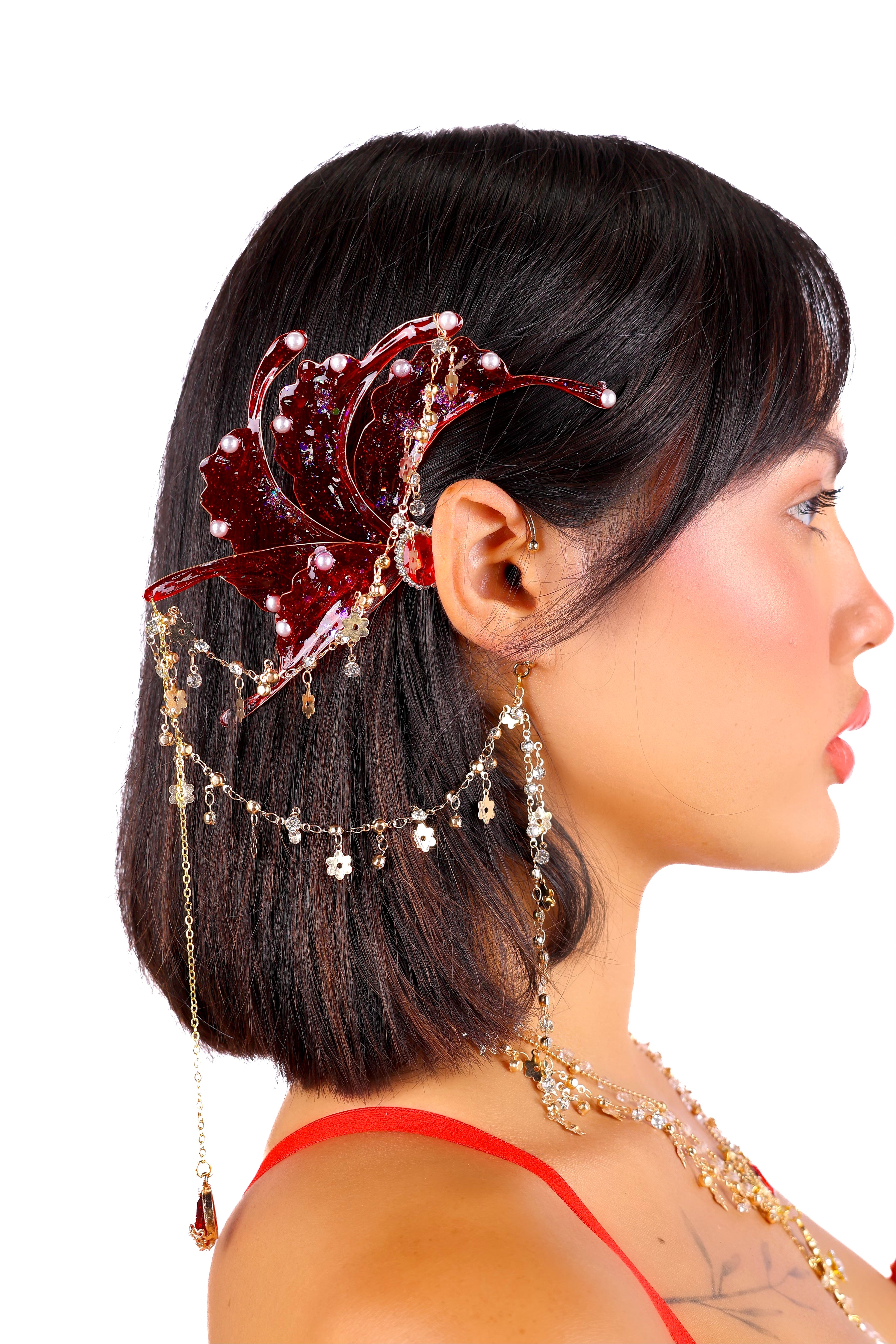 Ruby Genesis Butterfly Ear Cuff (1 pc)
