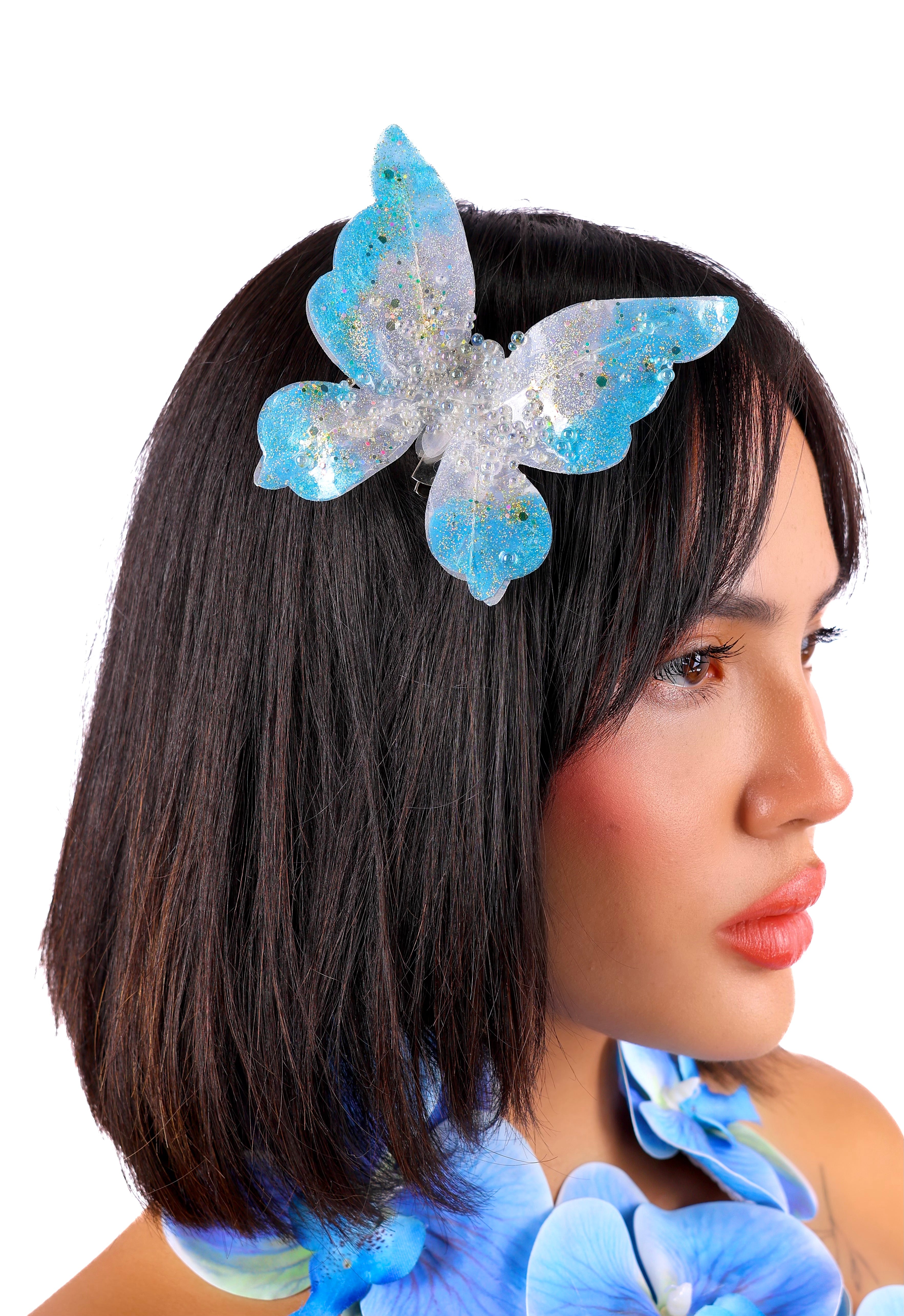 Sky Glitter Genesis Butterfly Clip
