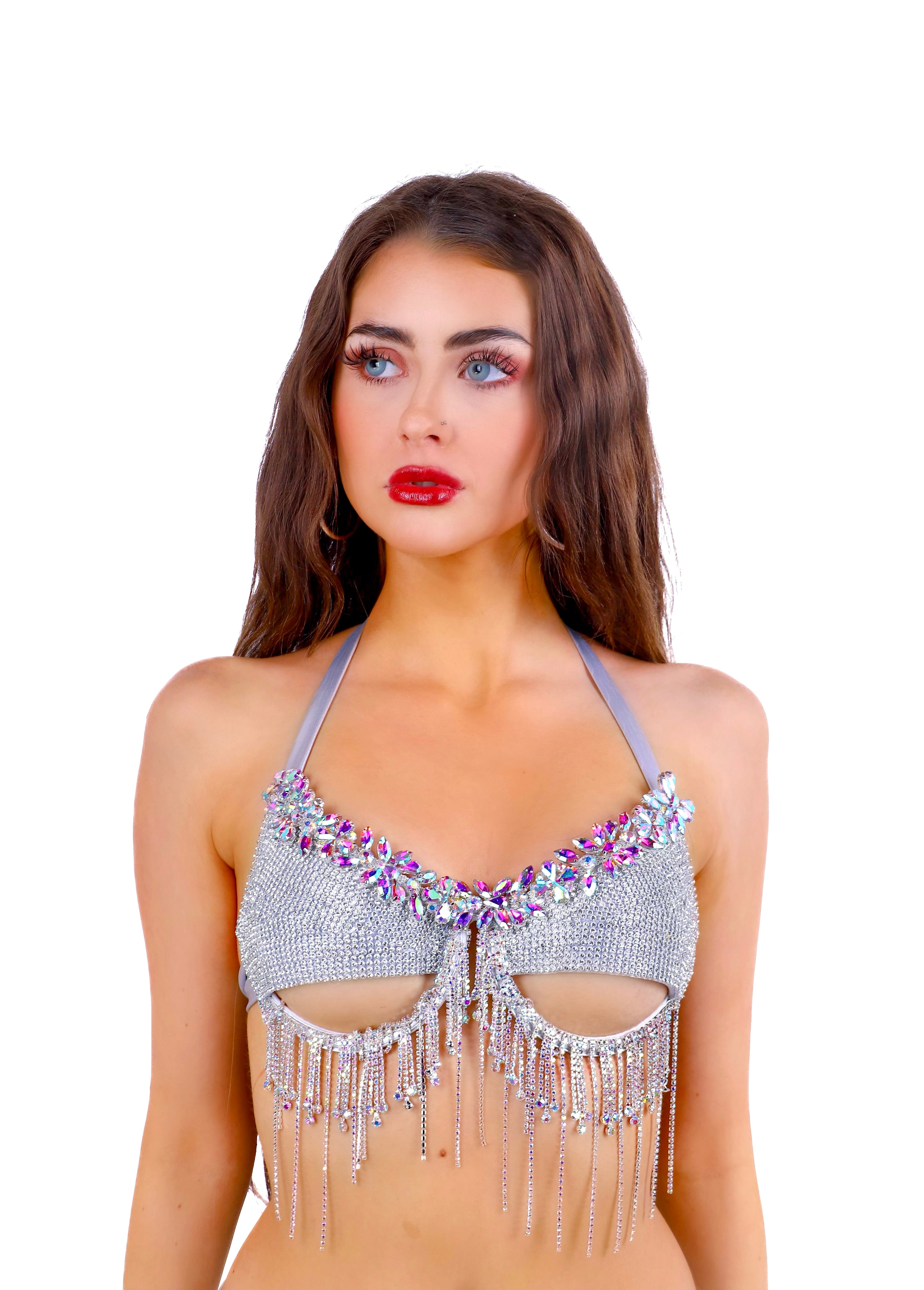 Silver Enchantment Rhinestone Top