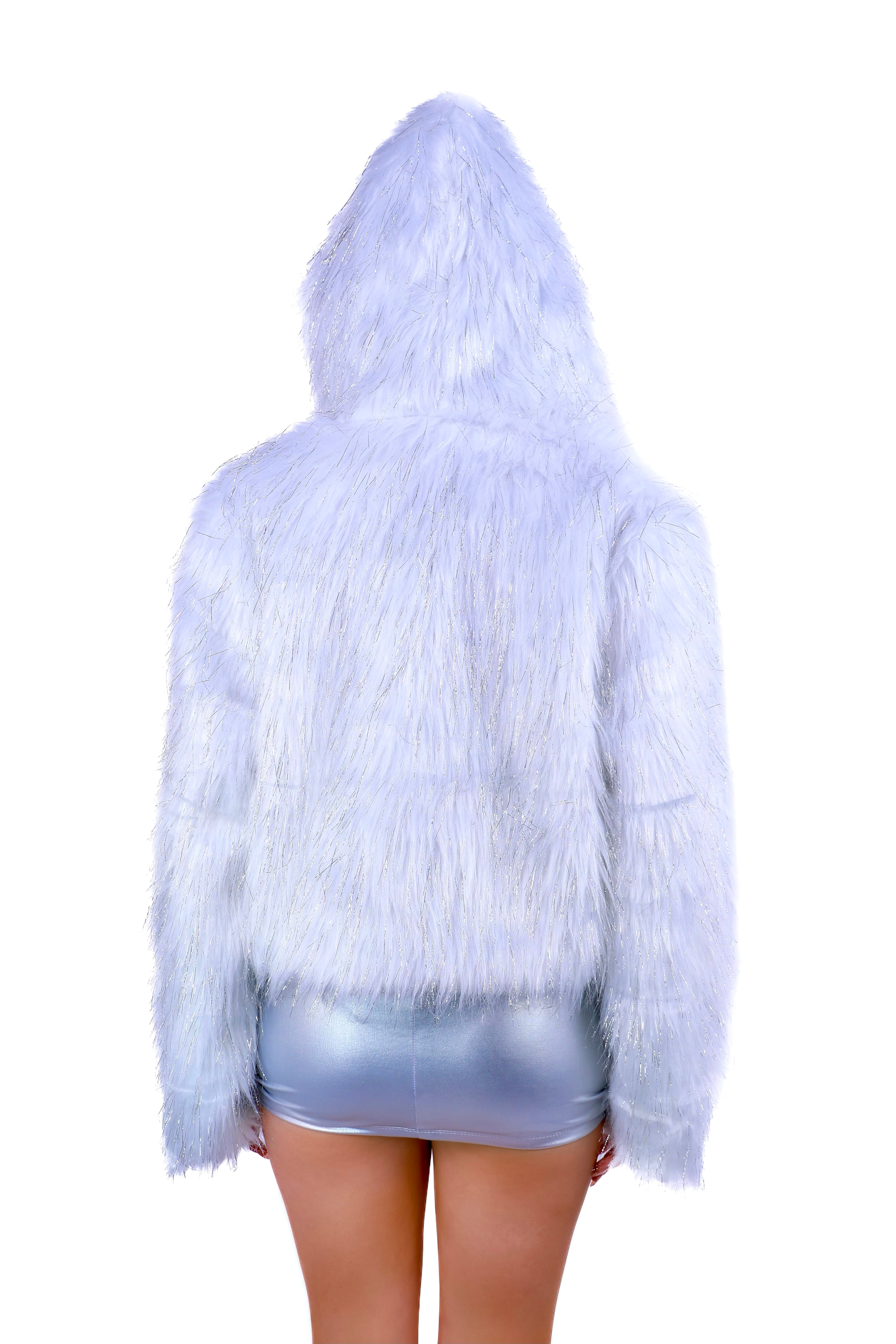 Ice Shimmer Fuzzy Jacket