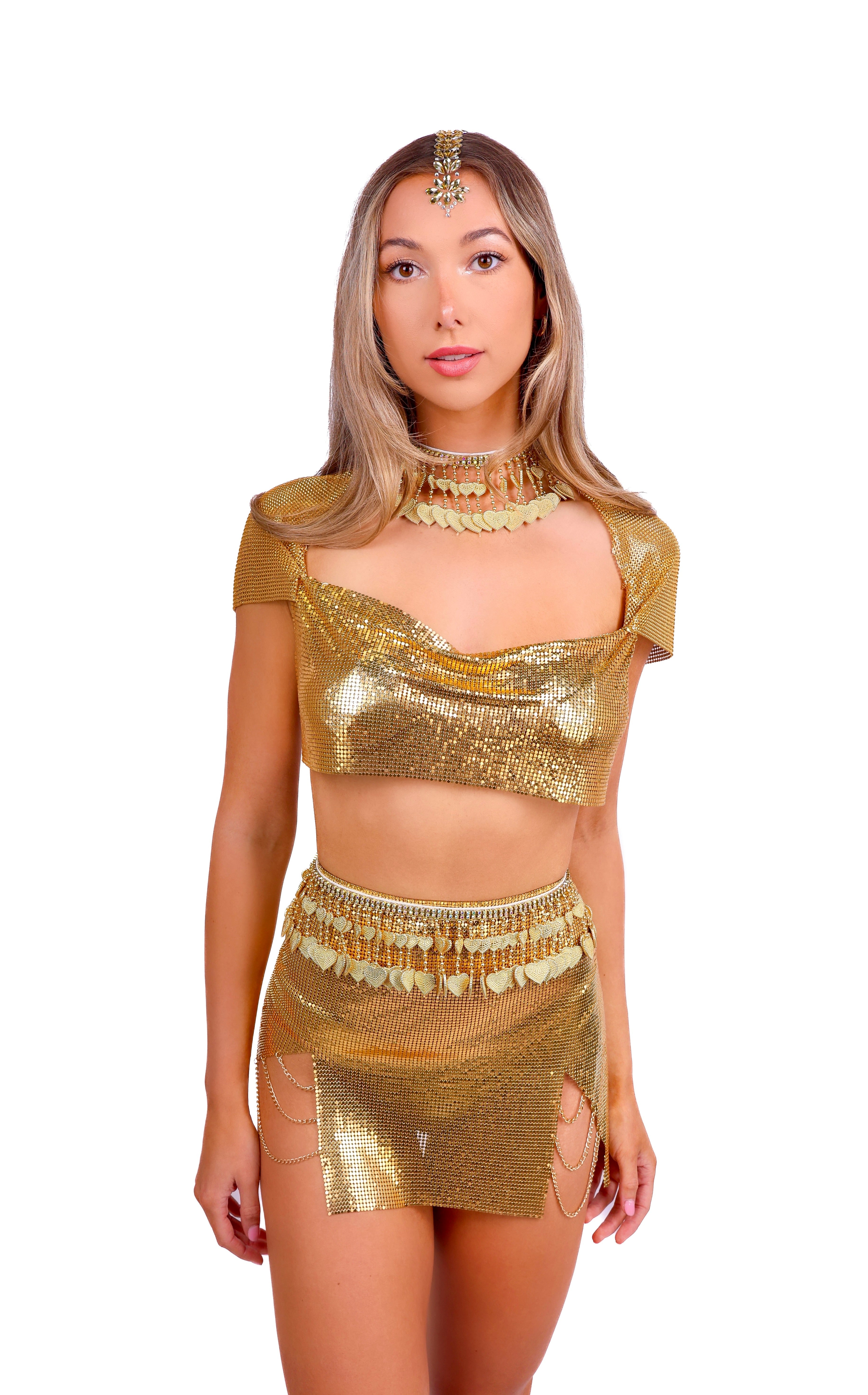 FULL OUTFIT- Gold Metallic Desert Princess (4 pcs)
