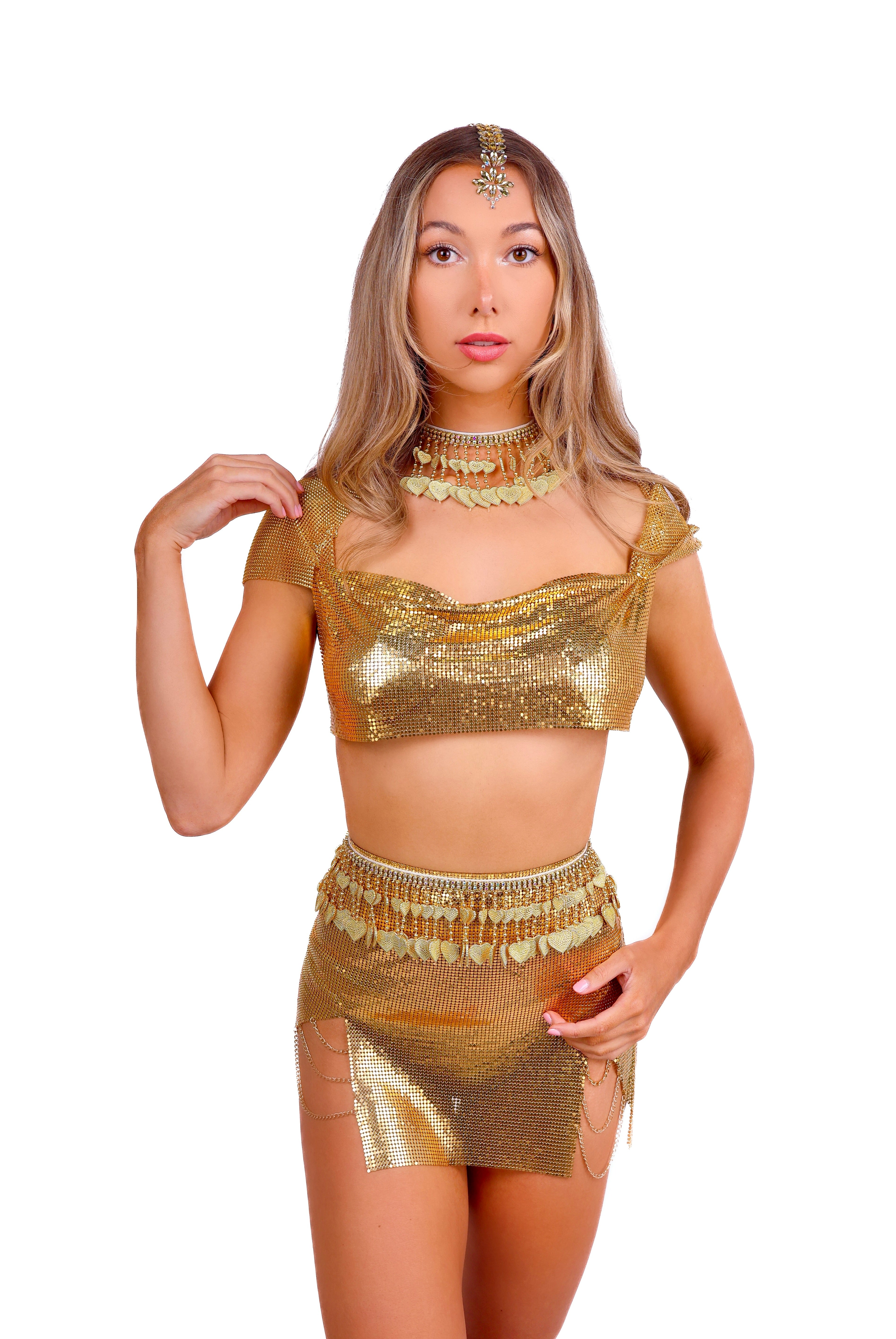 FULL OUTFIT- Gold Metallic Desert Princess (4 pcs)