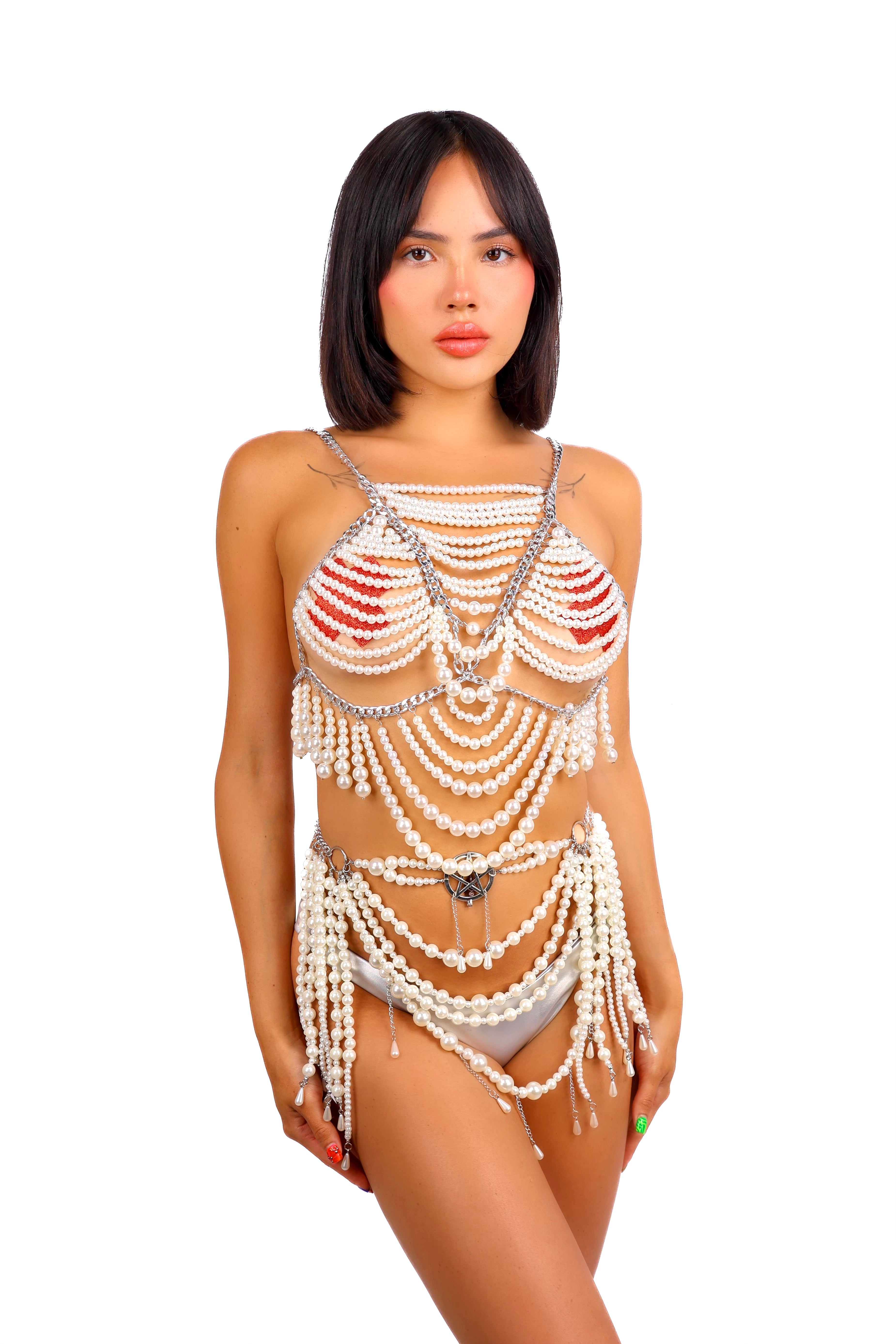 FULL OUTFIT- Pearl Oracle Bead Goddess (4 pcs)