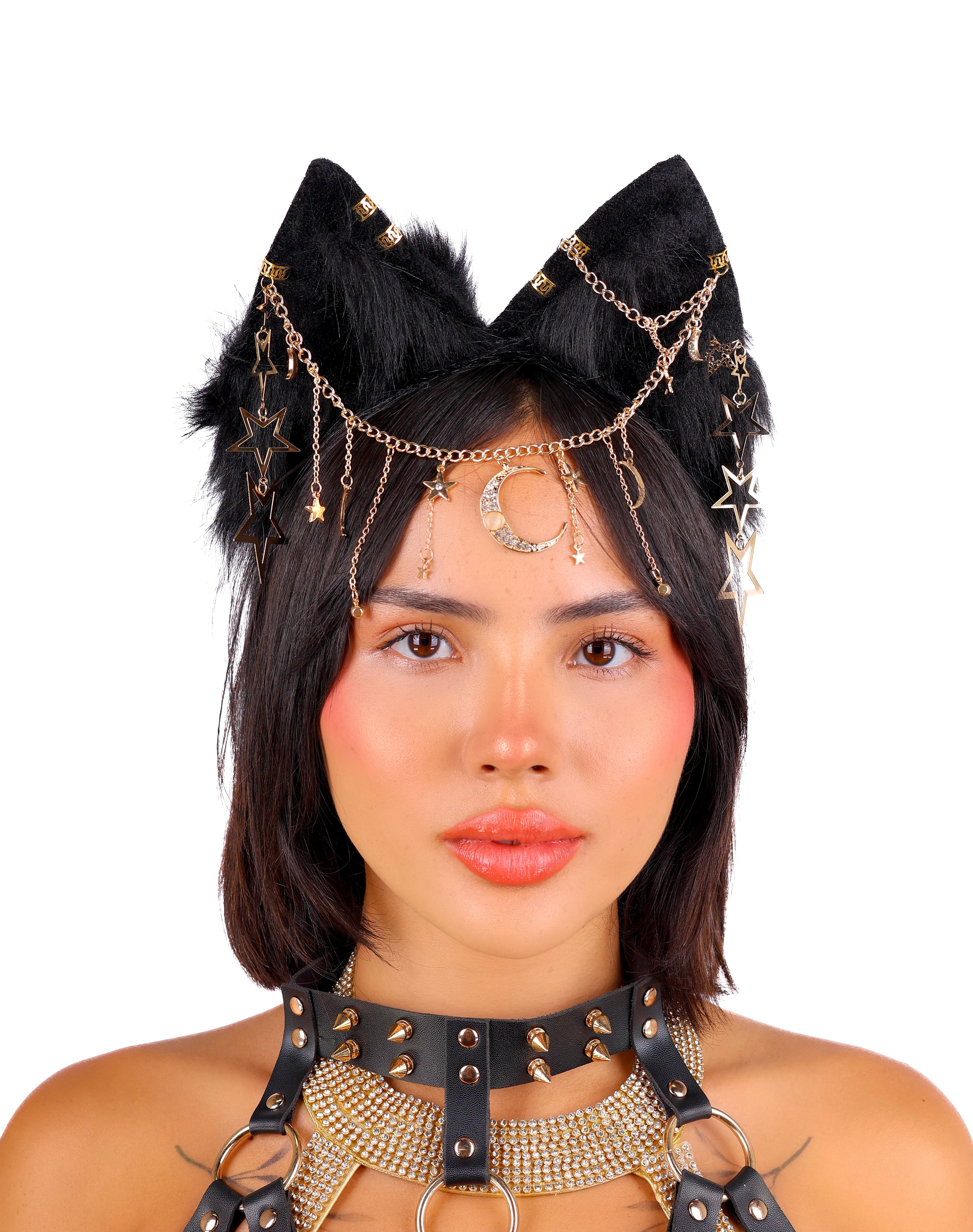 Midnight Kitten Fuzzy Headband