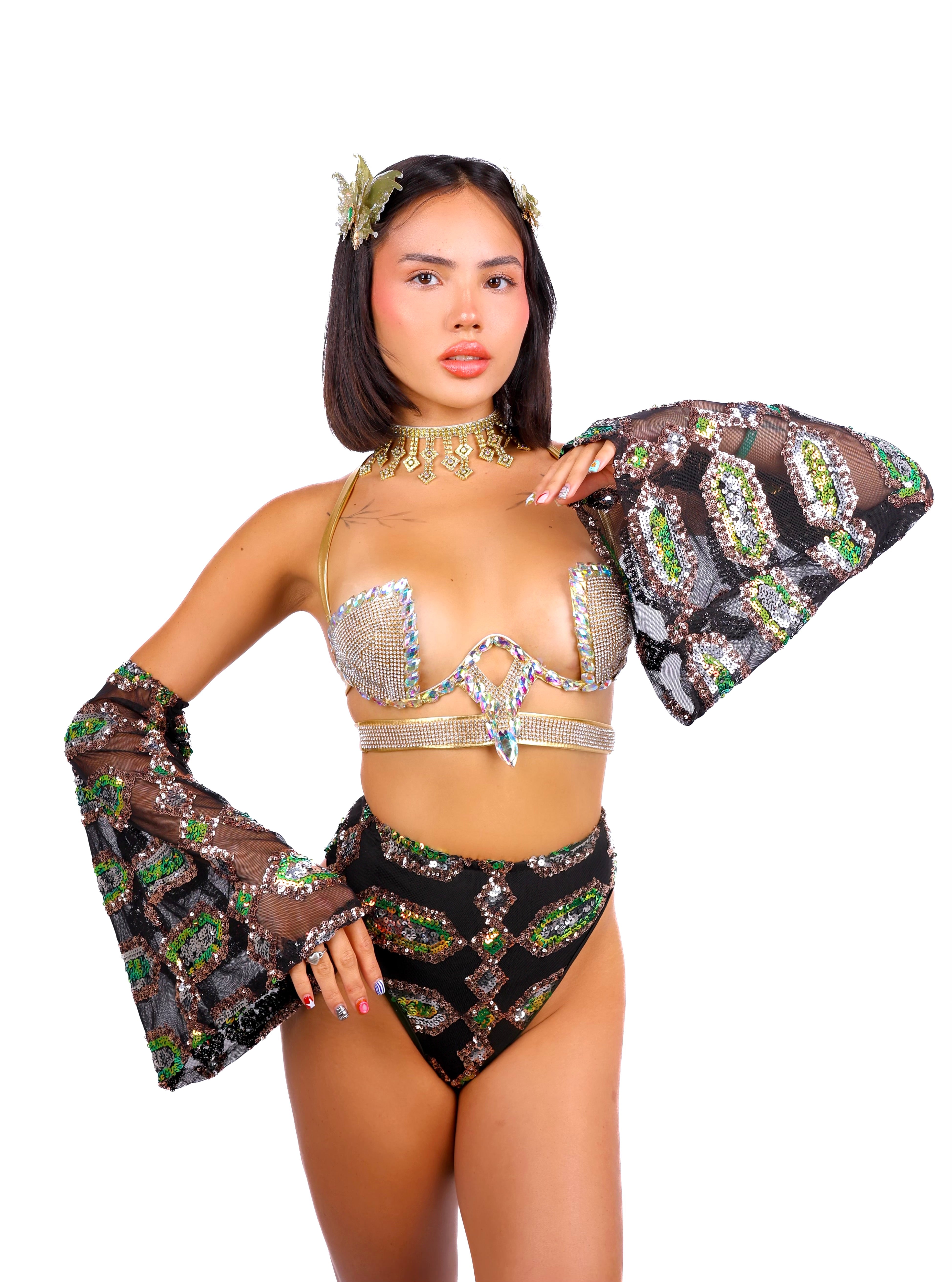 FULL OUTFIT- Black Obsidian Jade Diva (6 pcs)