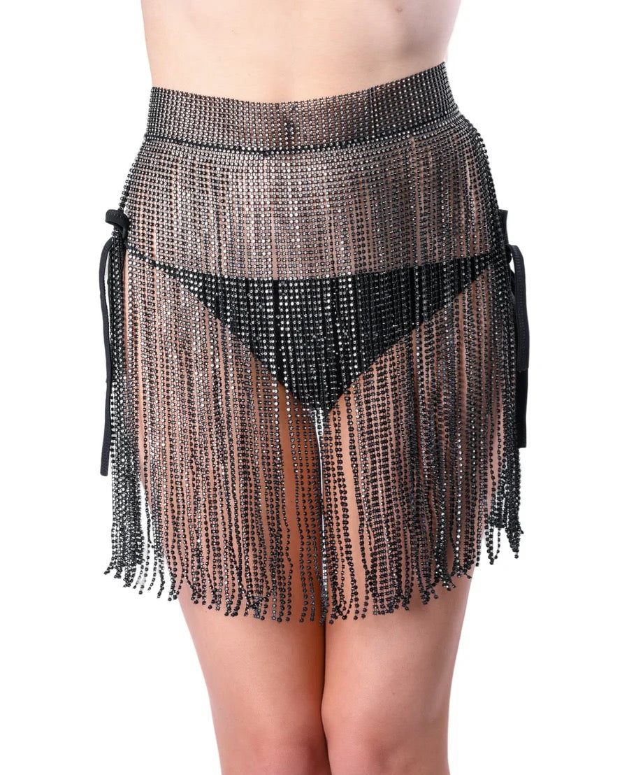 Rhinestone Tassel Skirt