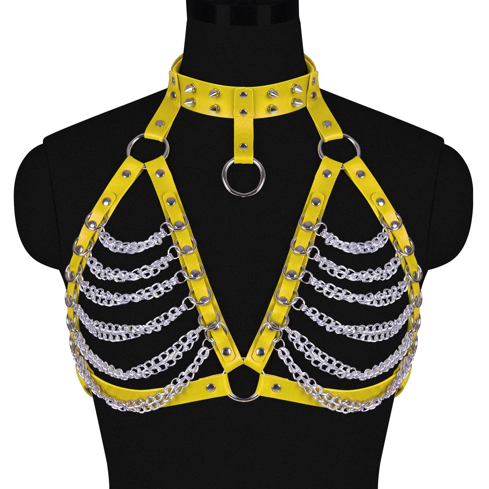 Techno Spike Harness Chain Top