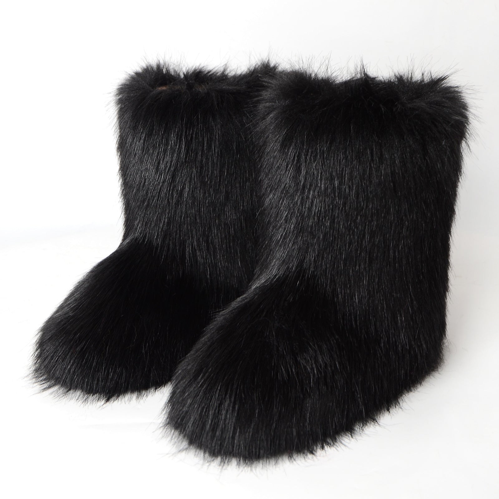Black Fuzzy Boots