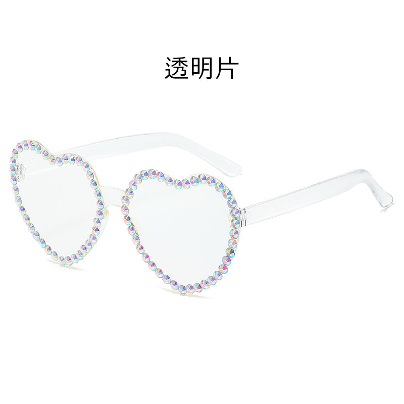Rhinestone Heart Sunglasses