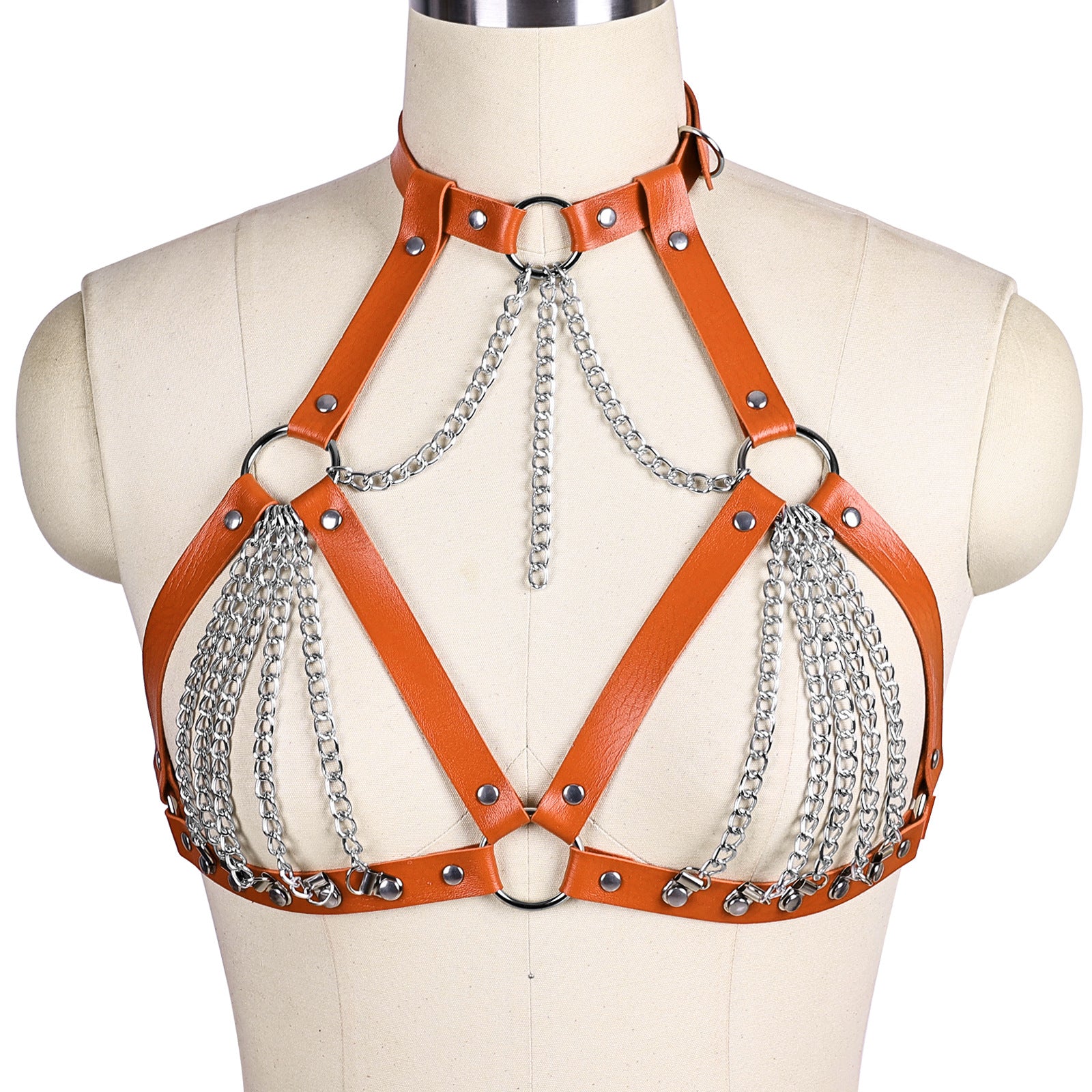Luna Vegan Leather Harness Top