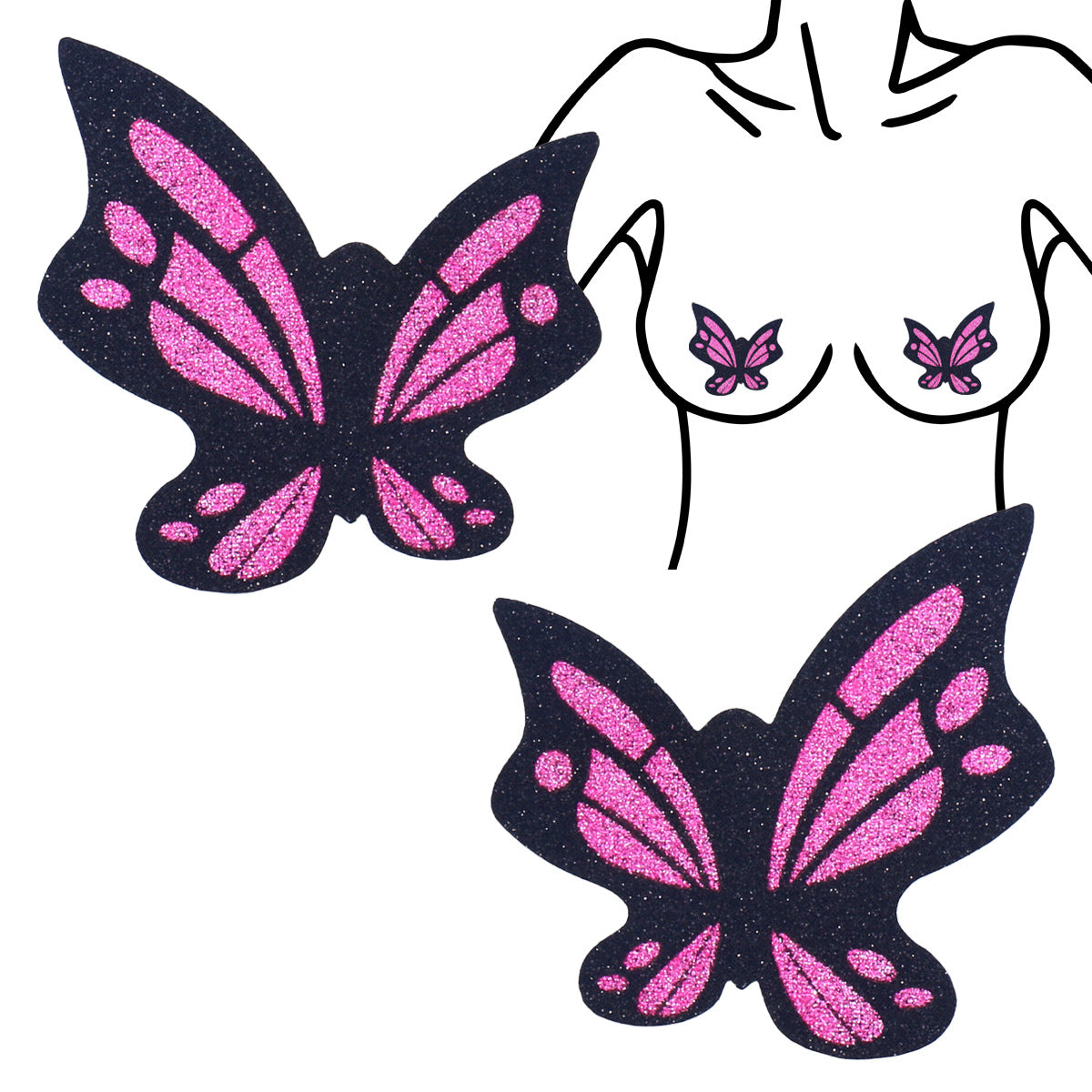 Pink Butterfly Midnight Pasties