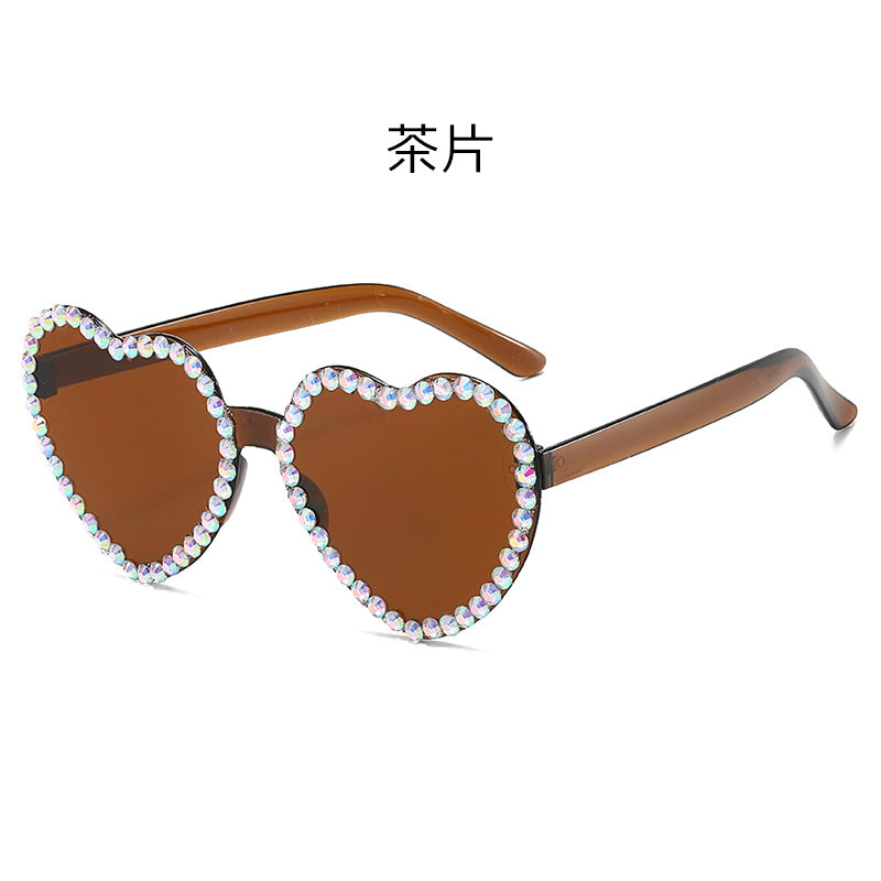 Rhinestone Heart Sunglasses