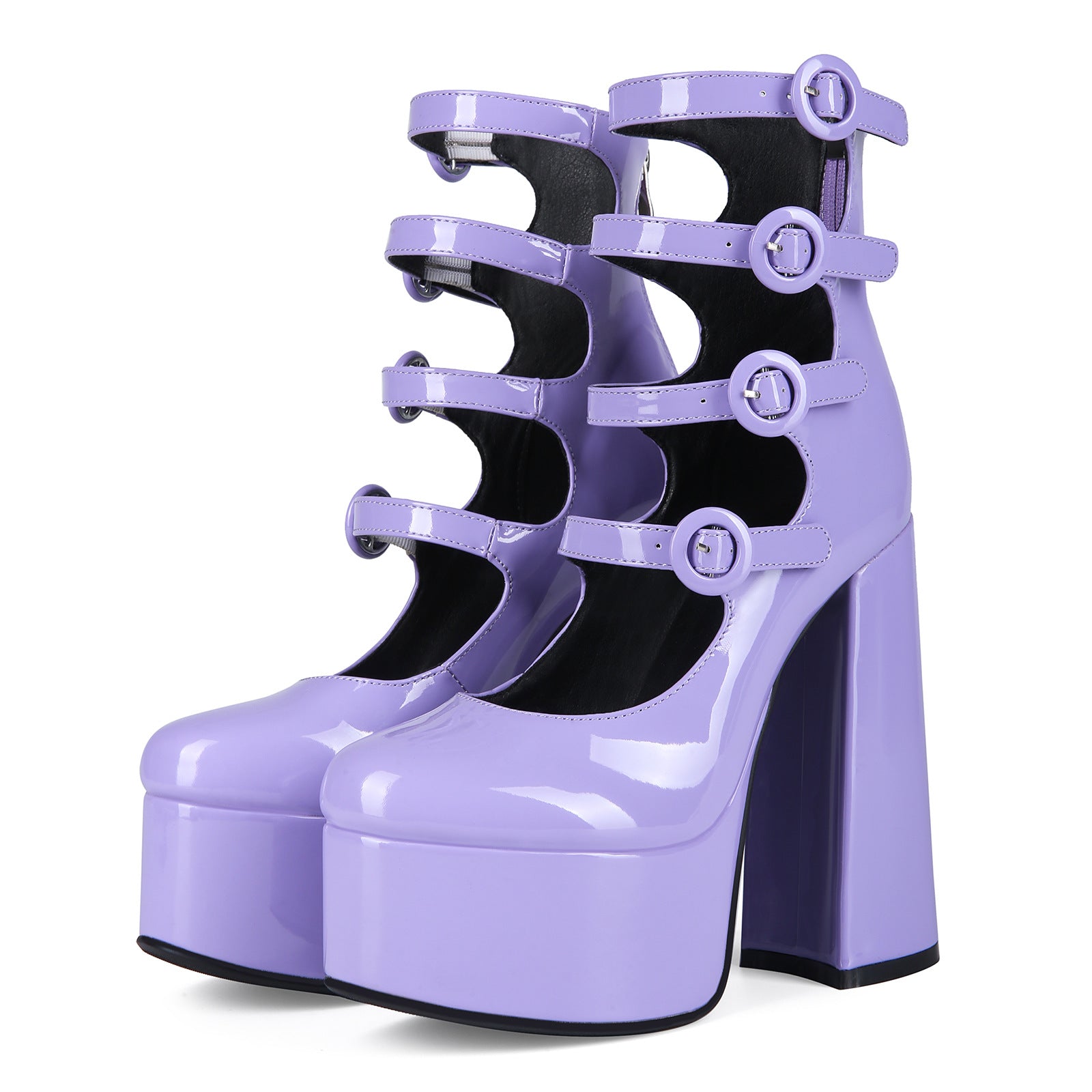 Rave Princess Platform Heels - Shine Purple